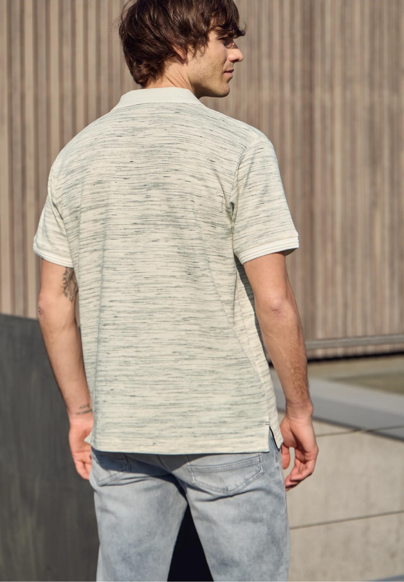 Street One MEN polo tričko s krátkym rukávom vo vesmírnom dye vzhľade