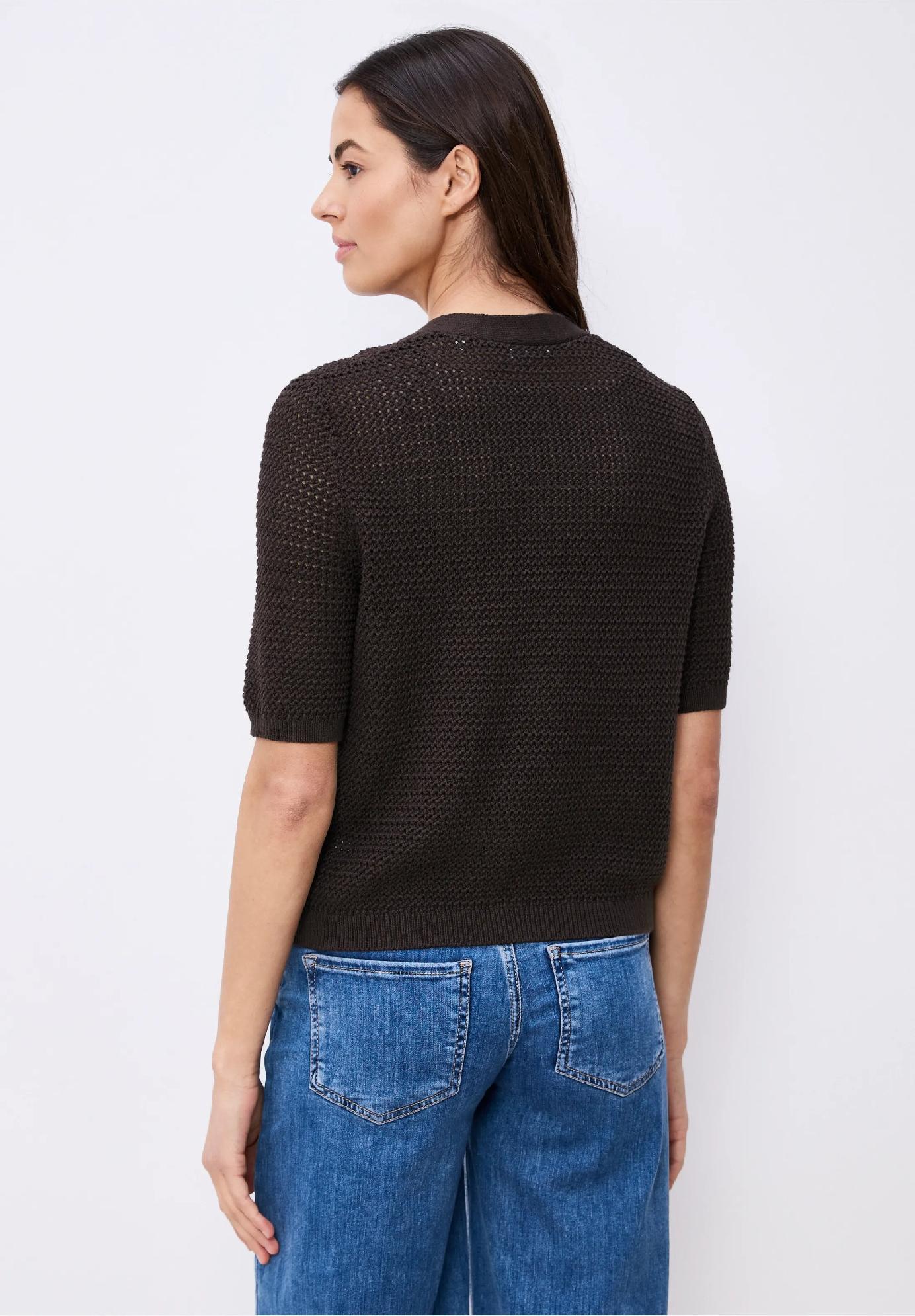 Street One kardigan s krátkym rukávom, výstrihom do V a textúrou, hne