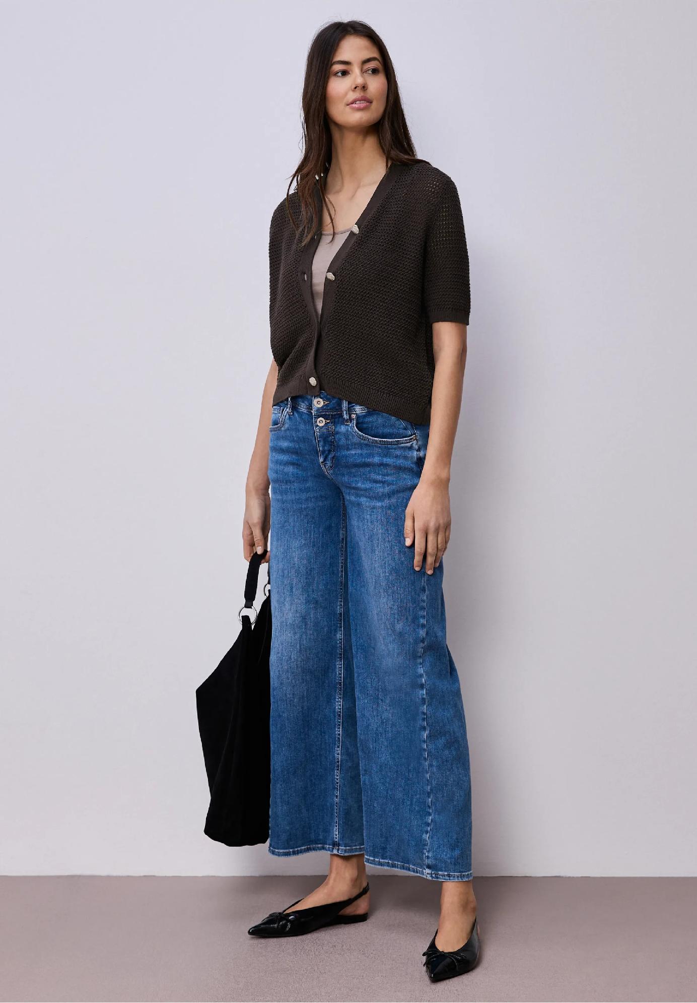 Street One kardigan s krátkym rukávom, výstrihom do V a textúrou, hne