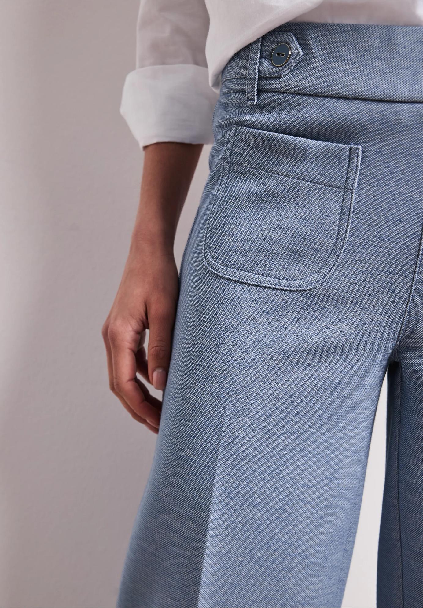 Street One široké nohavice s detailmi na gombíky, mod