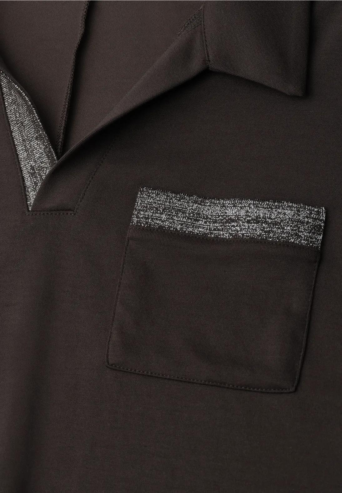 Street One polo tričko s krátkym rukávom a trblietkami, hne