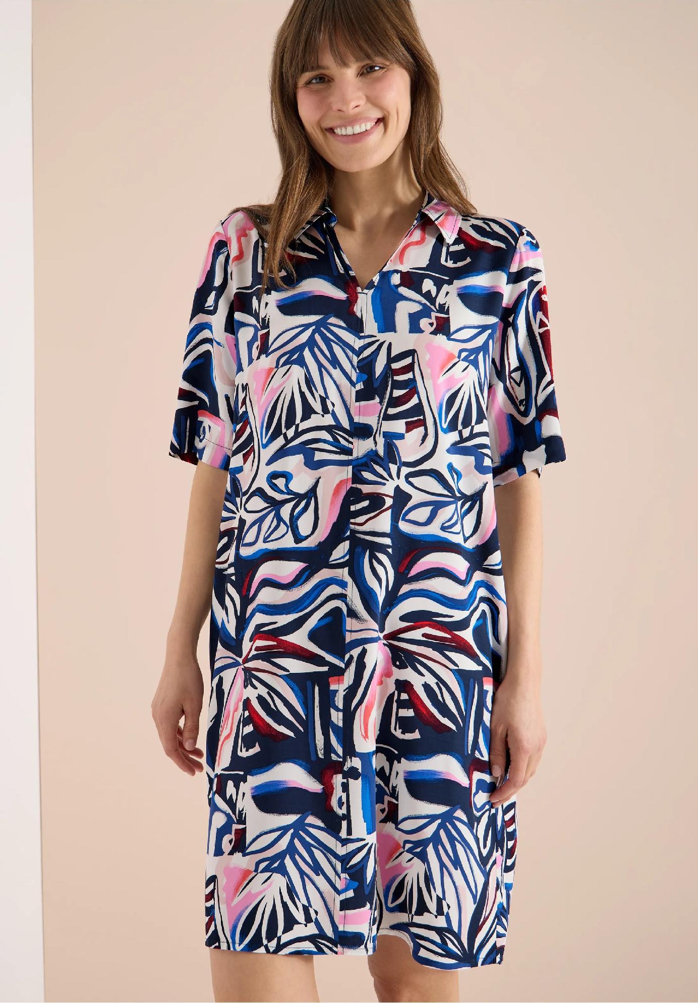 CECIL šaty po kolená s grafickým vzorom