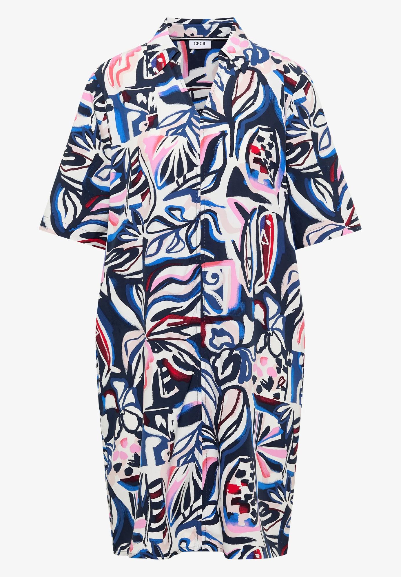 CECIL šaty po kolená s grafickým vzorom
