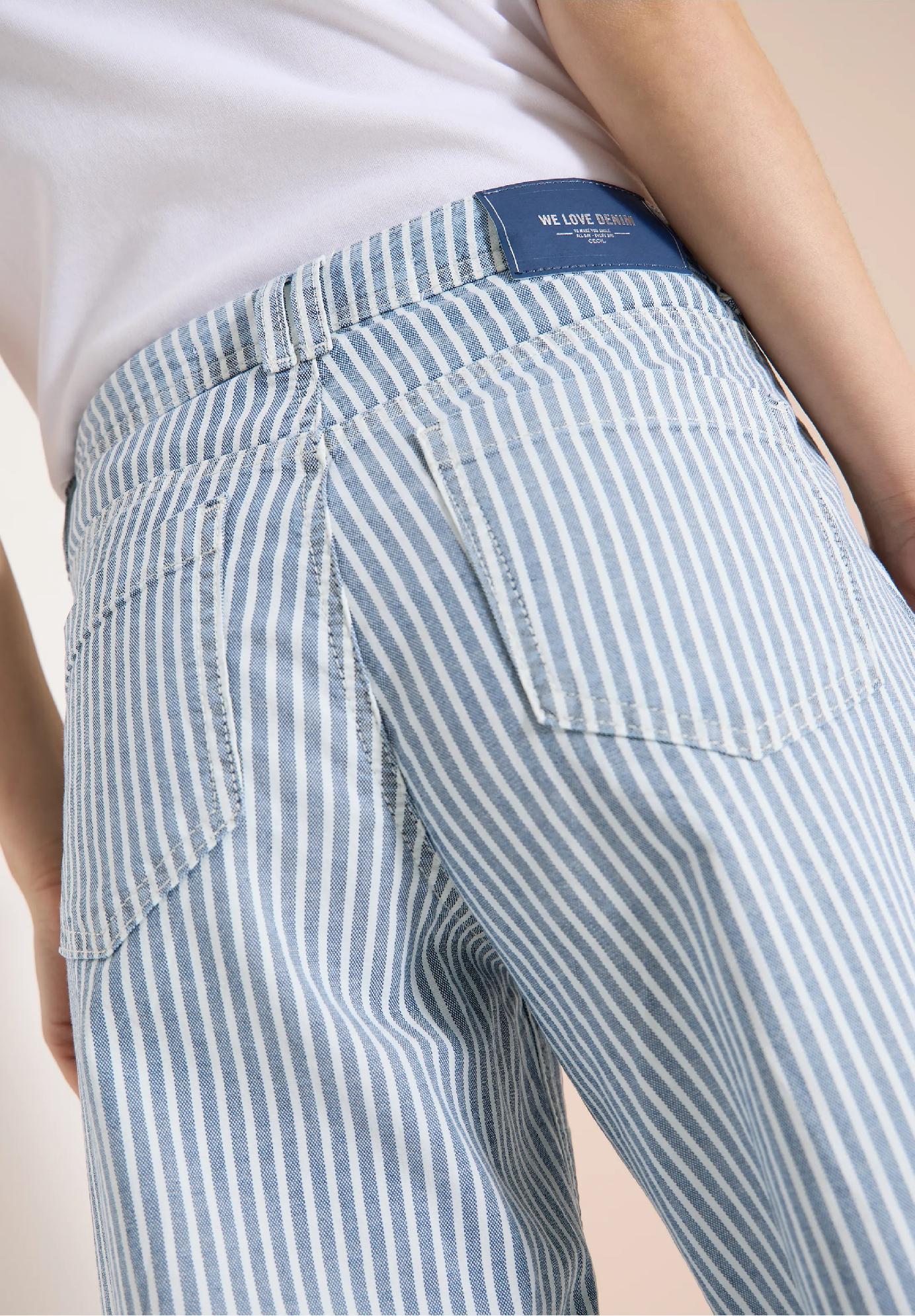 CECIL široké rozšírené džínsy s pruhmi NEELE