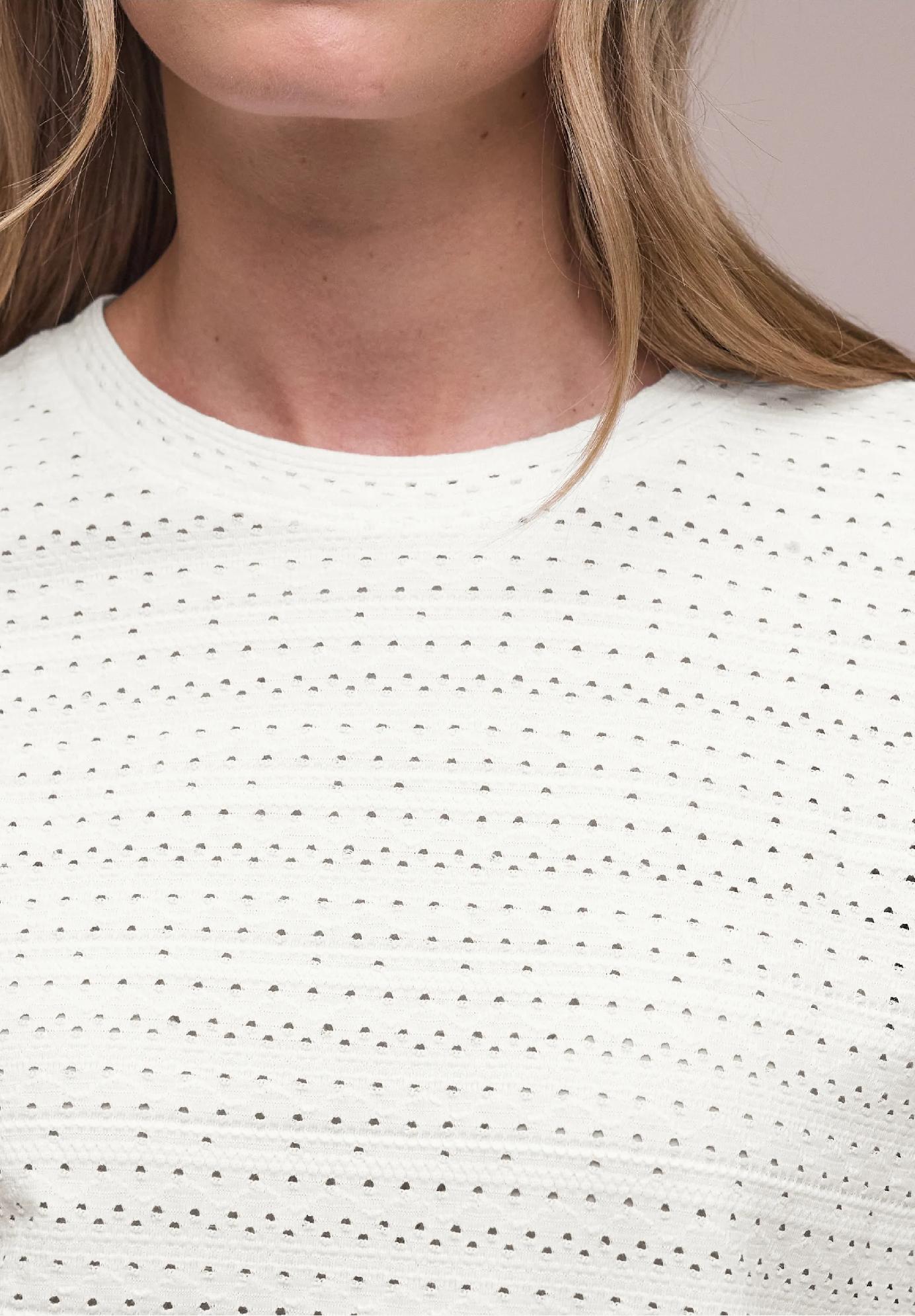 Street One tričko s krátkym rukávom, čipkou a okrúhlym výstrihom