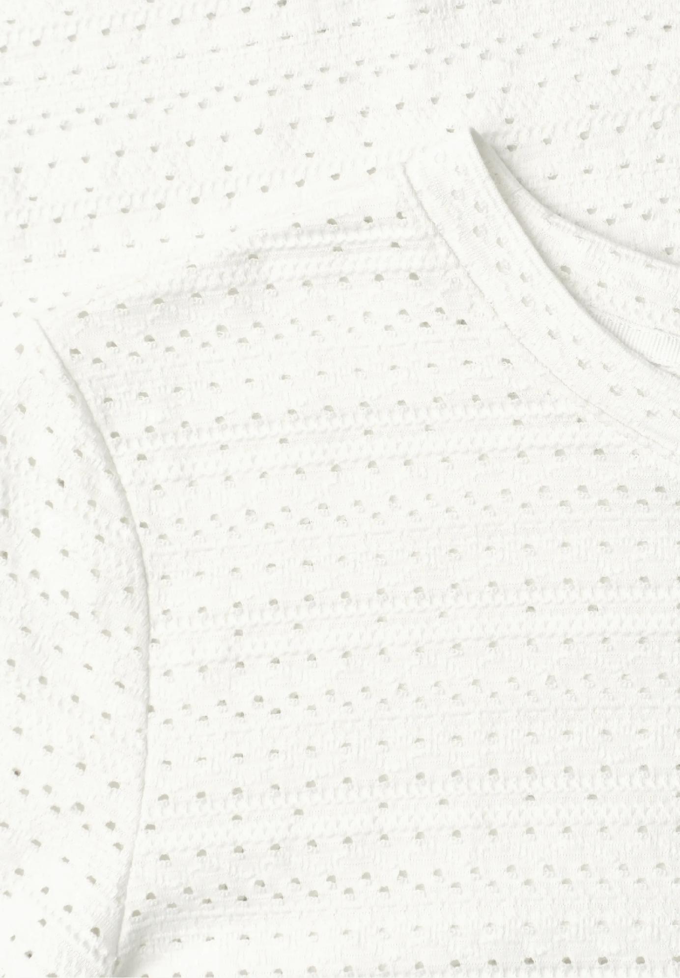 Street One tričko s krátkym rukávom, čipkou a okrúhlym výstrihom