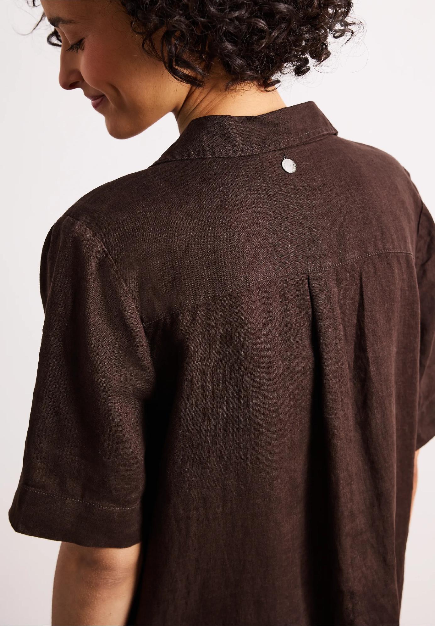 Street One ľanové midi šaty s gombíkovým zapínaním