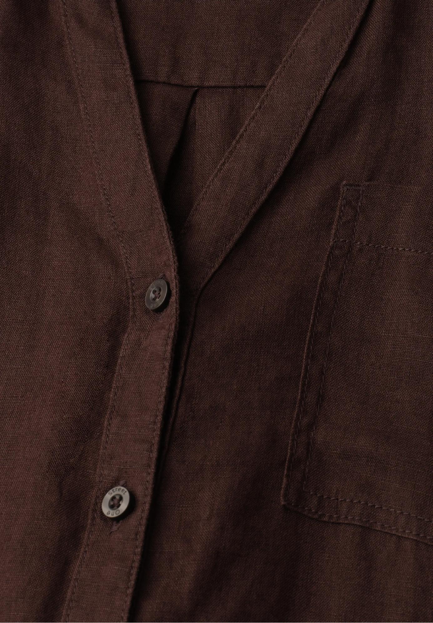 Street One ľanové midi šaty s gombíkovým zapínaním