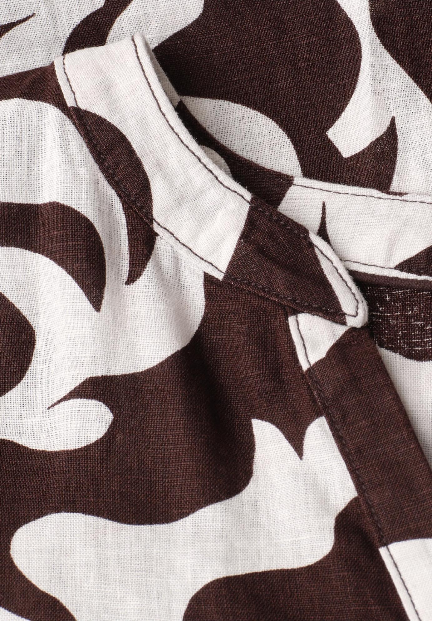 Street One ľanové midi šaty s potlačou