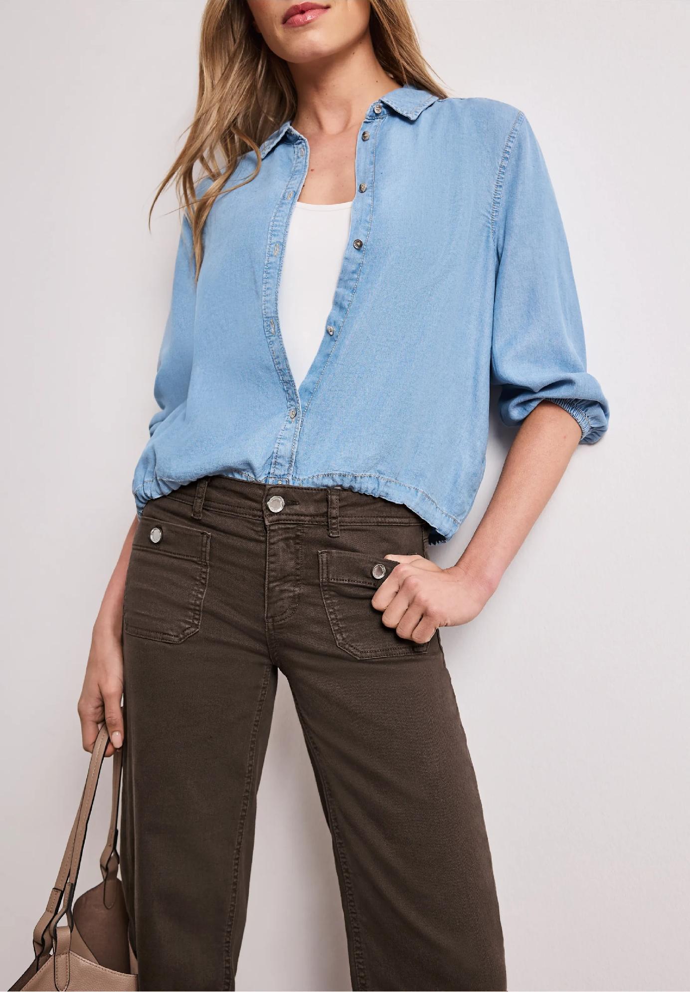 Street One rovné džínsy so stredne vysokým pásom, ležérny strih AMALIA