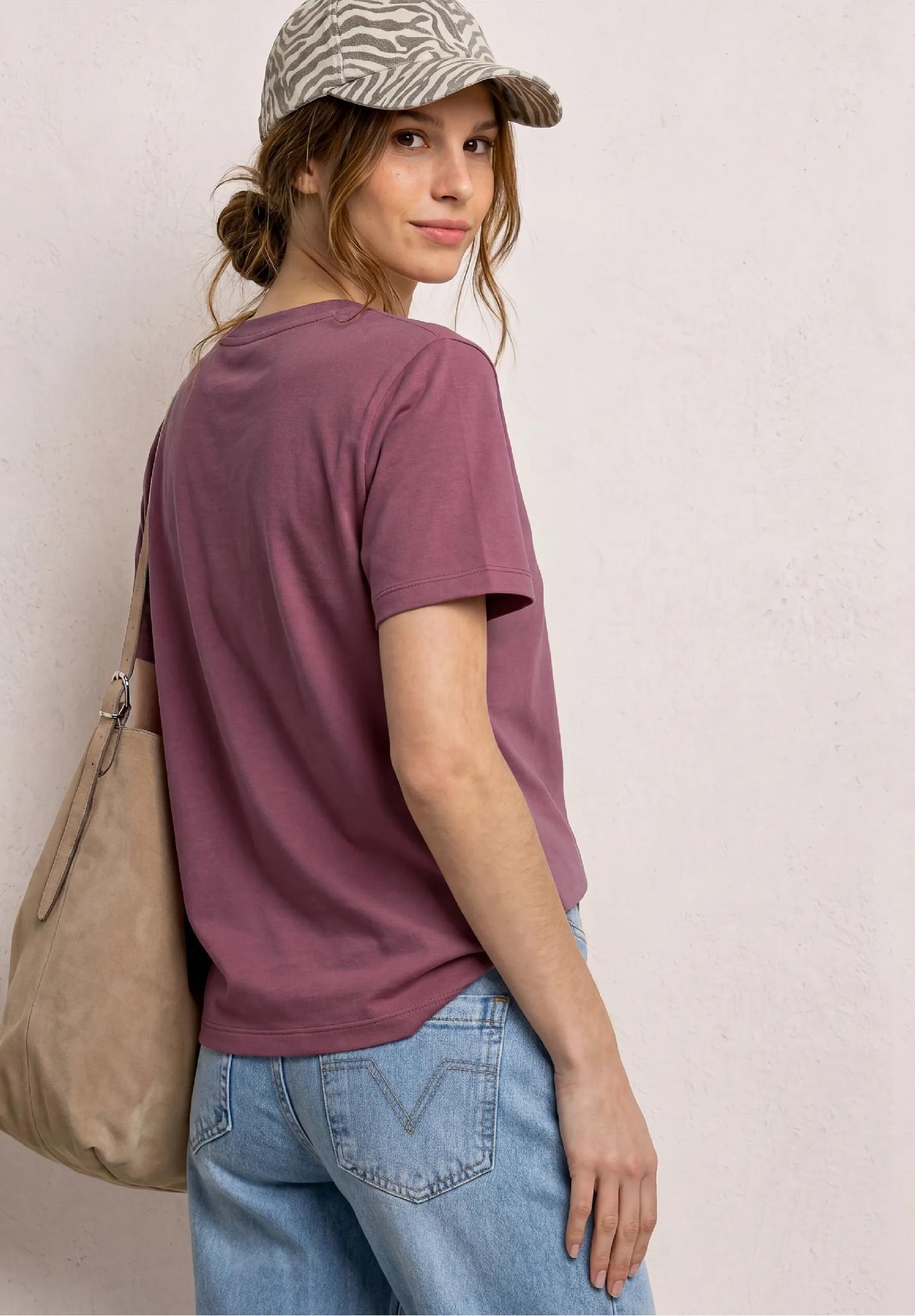 Street One tričko s okrúhlym výstrihom a detailom srdca, ruž