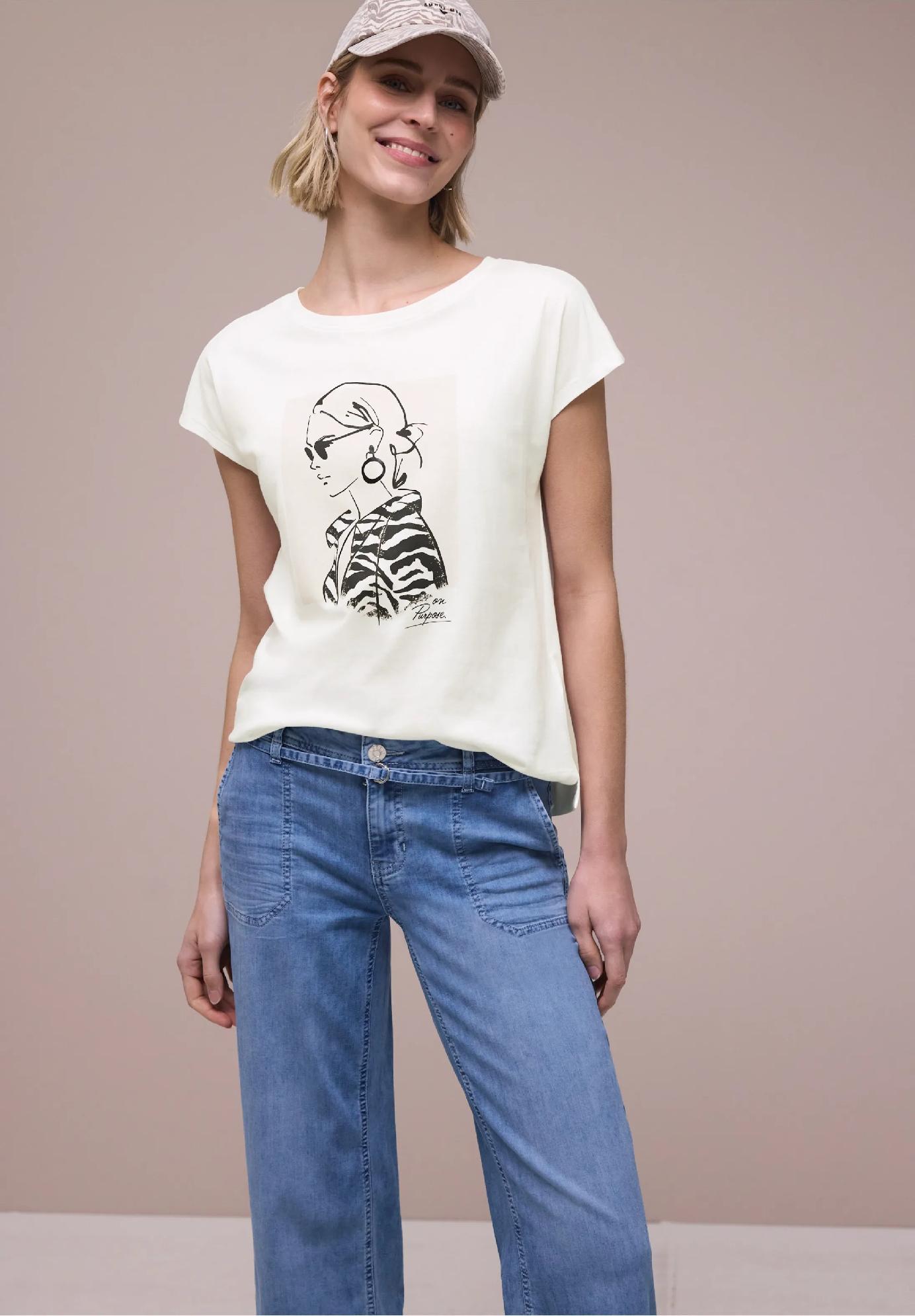 Street One tričko s potlačou TV, smo