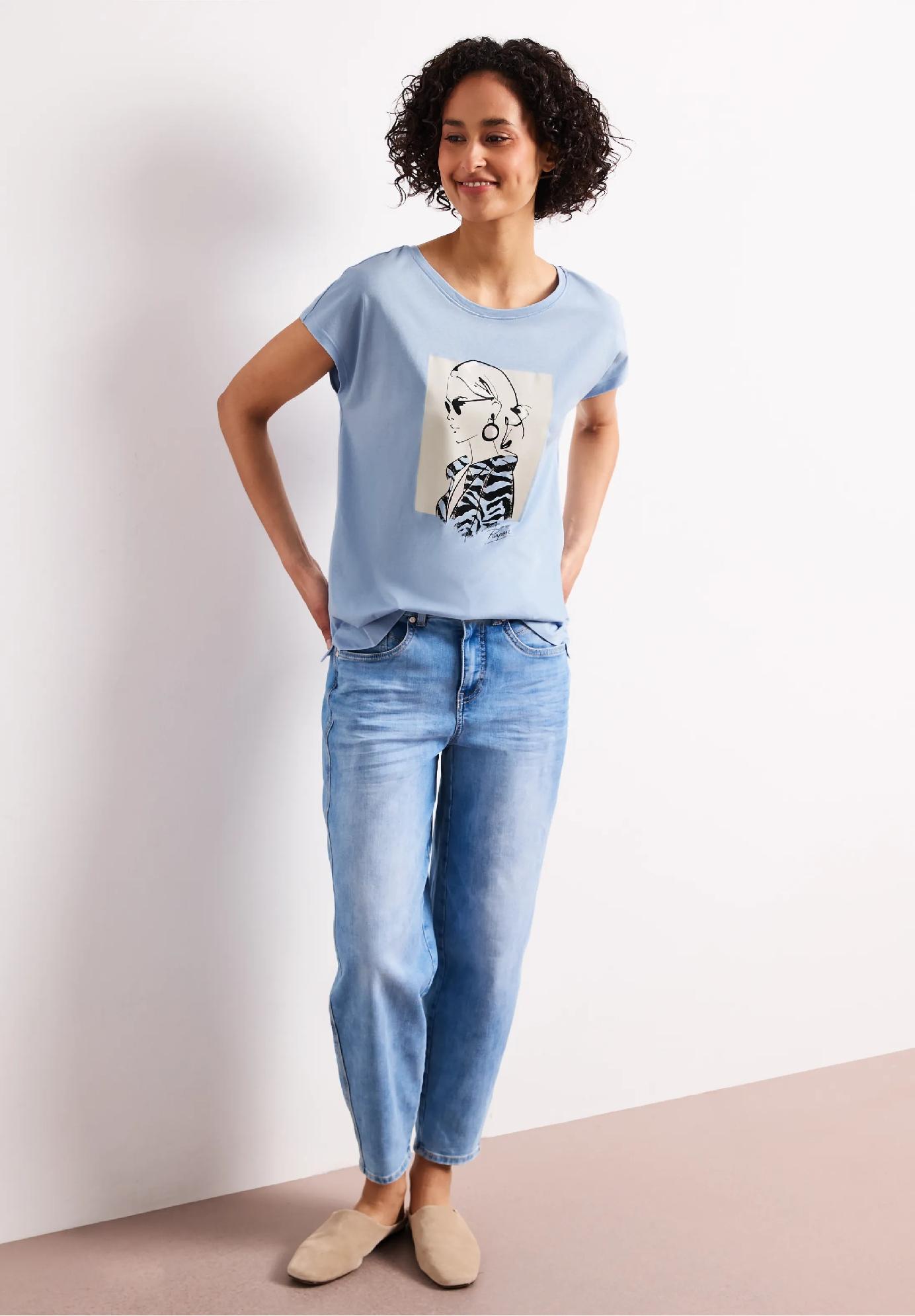 Street One tričko s potlačou TV, mod