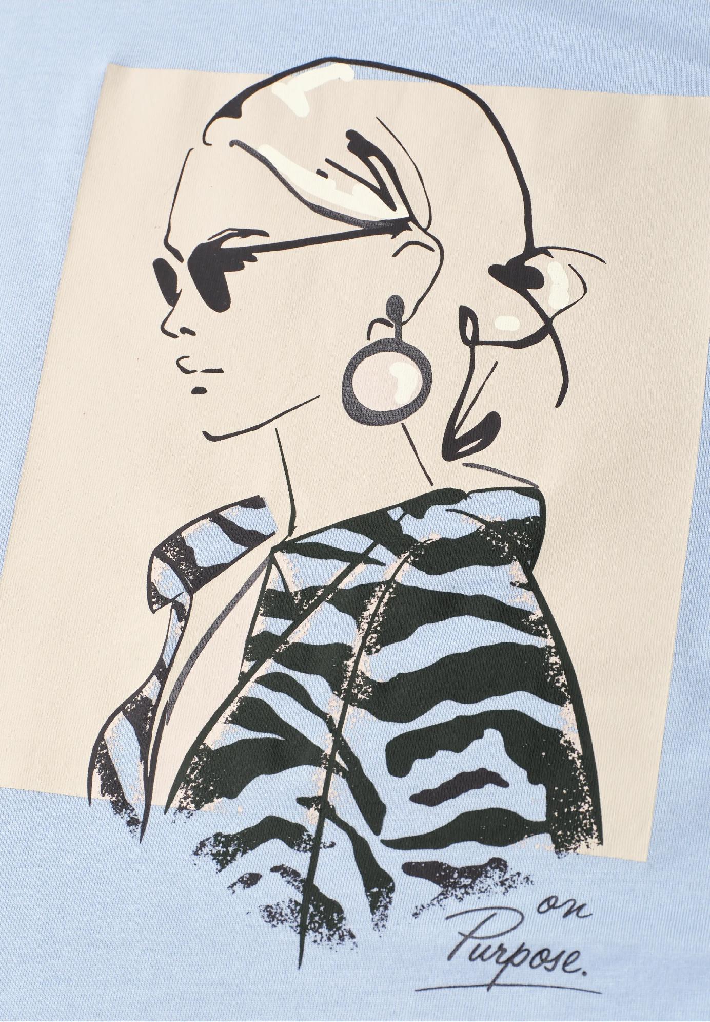 Street One tričko s potlačou TV, mod