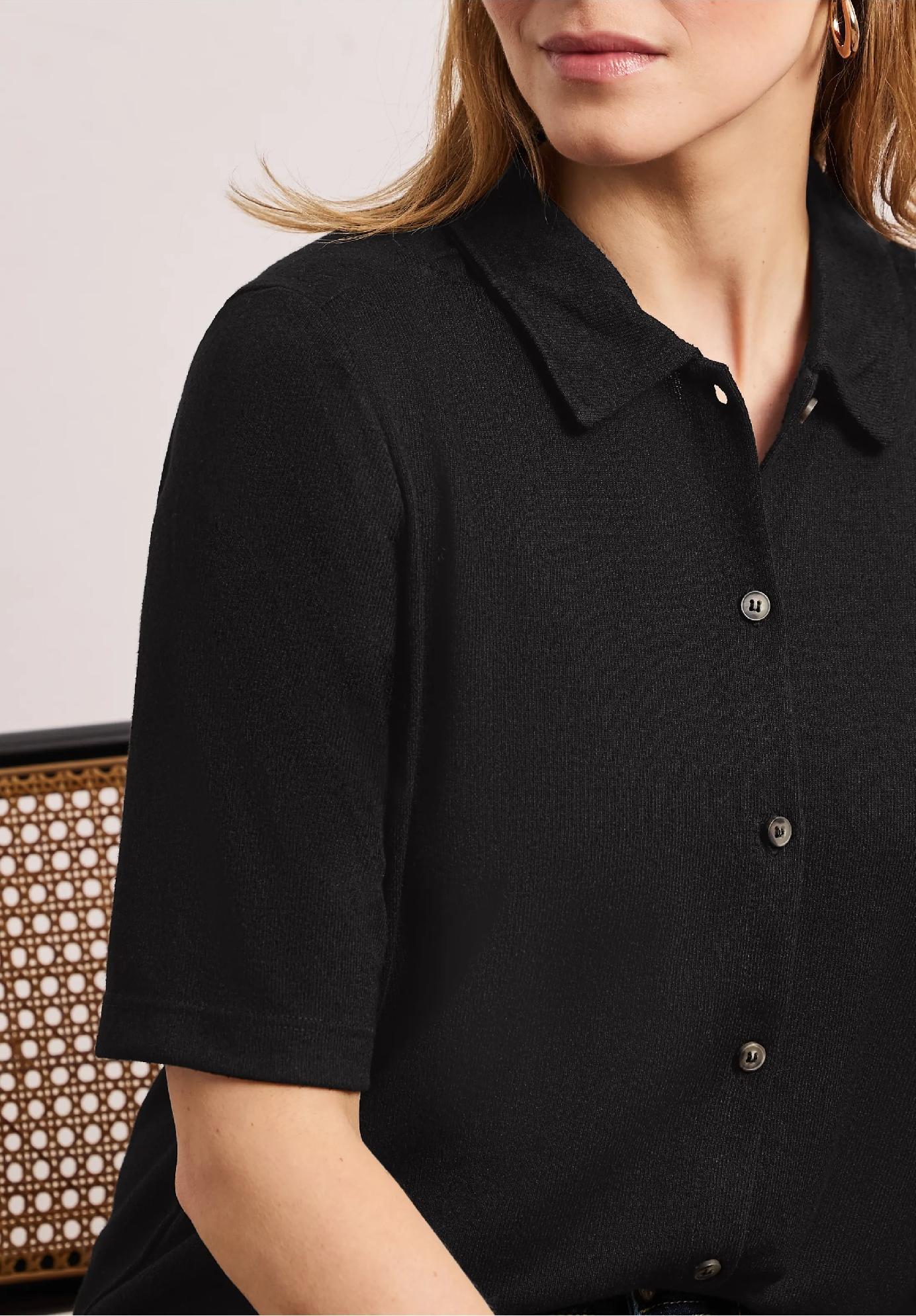 Street One tričko s krátkym rukávom a zapínaním na gombíky