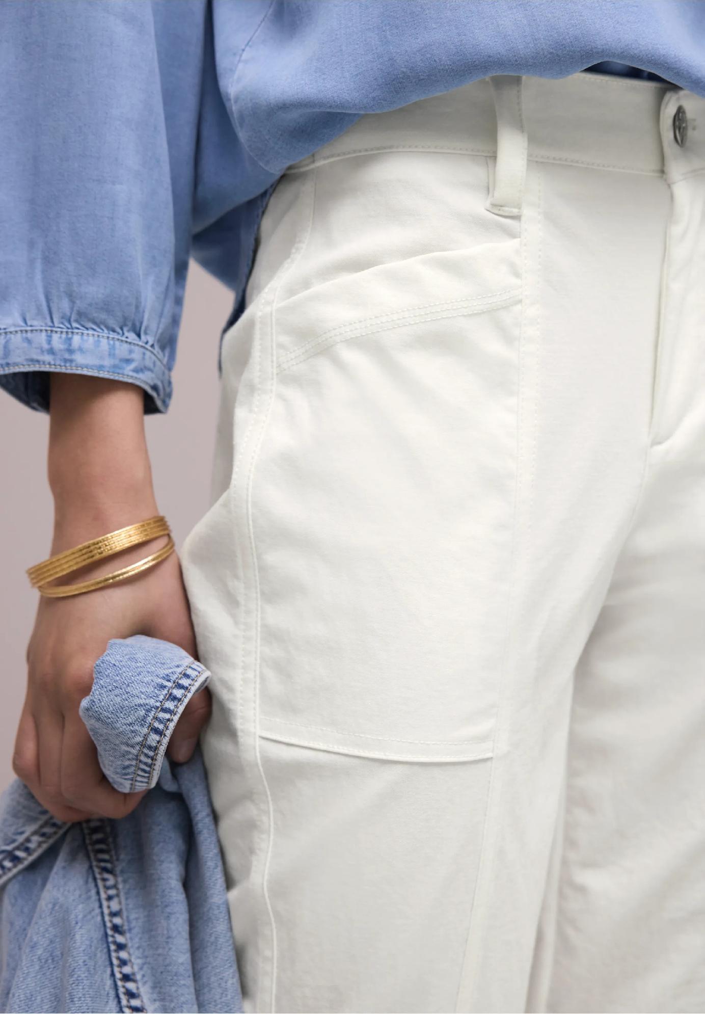 Street One barrel nohavice s vysokým pásom v ležérnom strihu