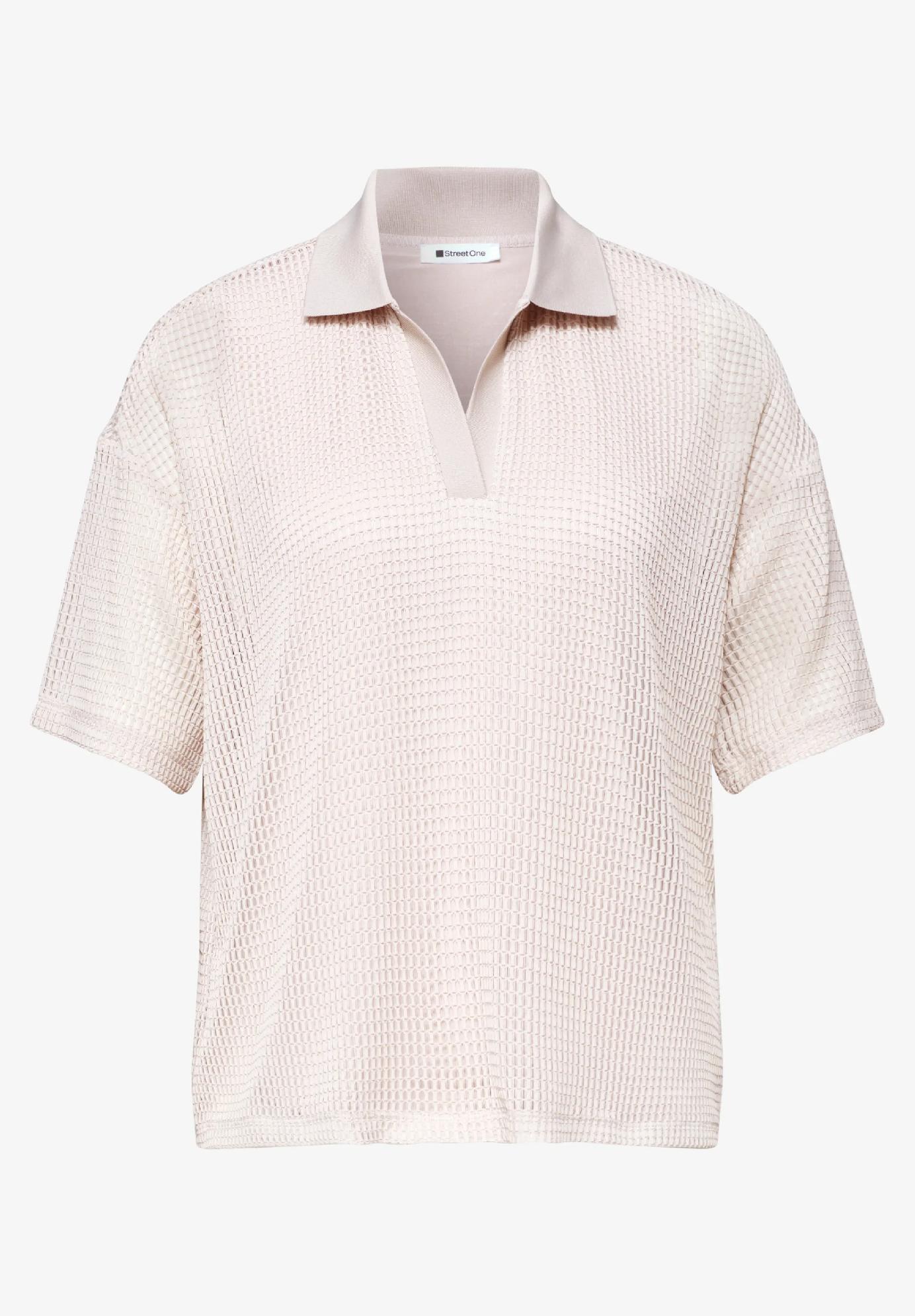 Street One polo tričko s krátkym rukávom zo sieťoviny 2v1