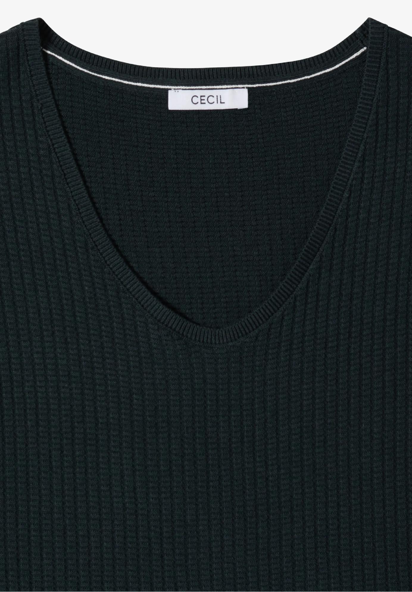 CECIL sveter so zaobleným výstrihom do V