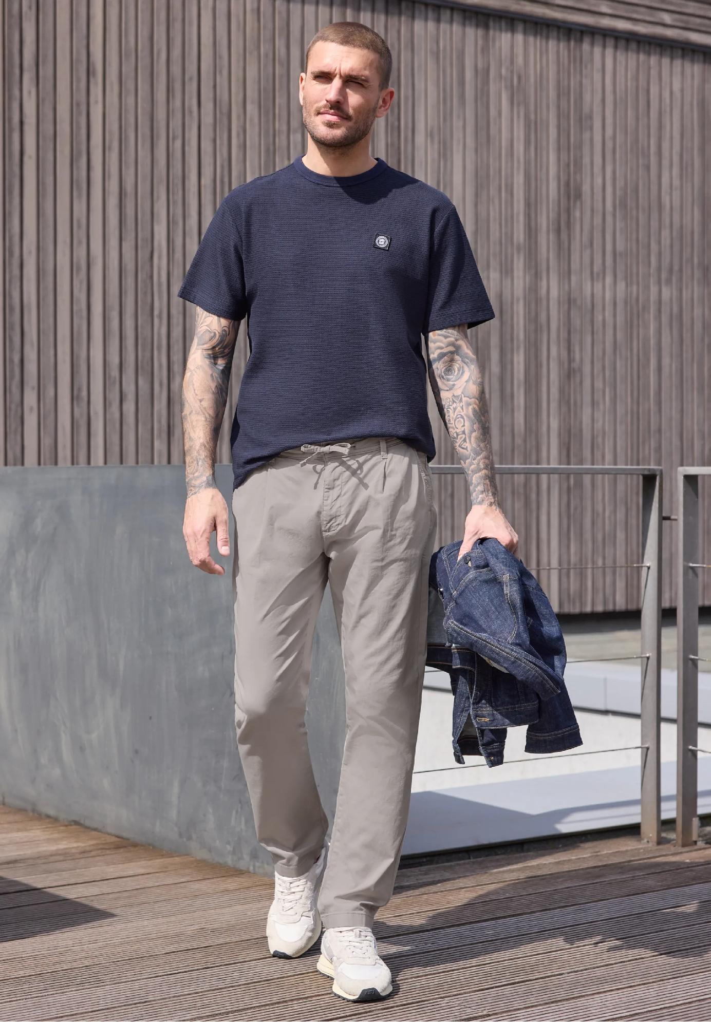 Street One MEN rovné chino nohavice z ľahkej látky
