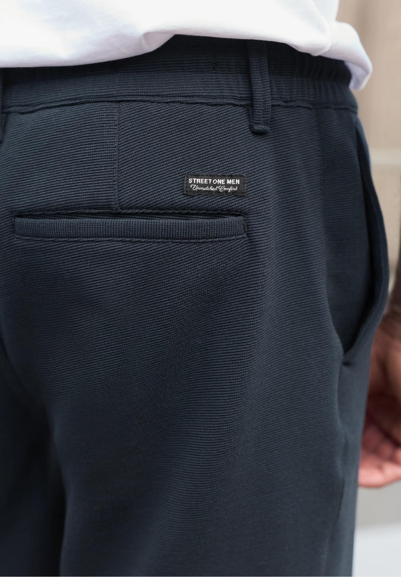 Street One MEN kraťasy Jogg Chino z džerseja s elastickým pásom