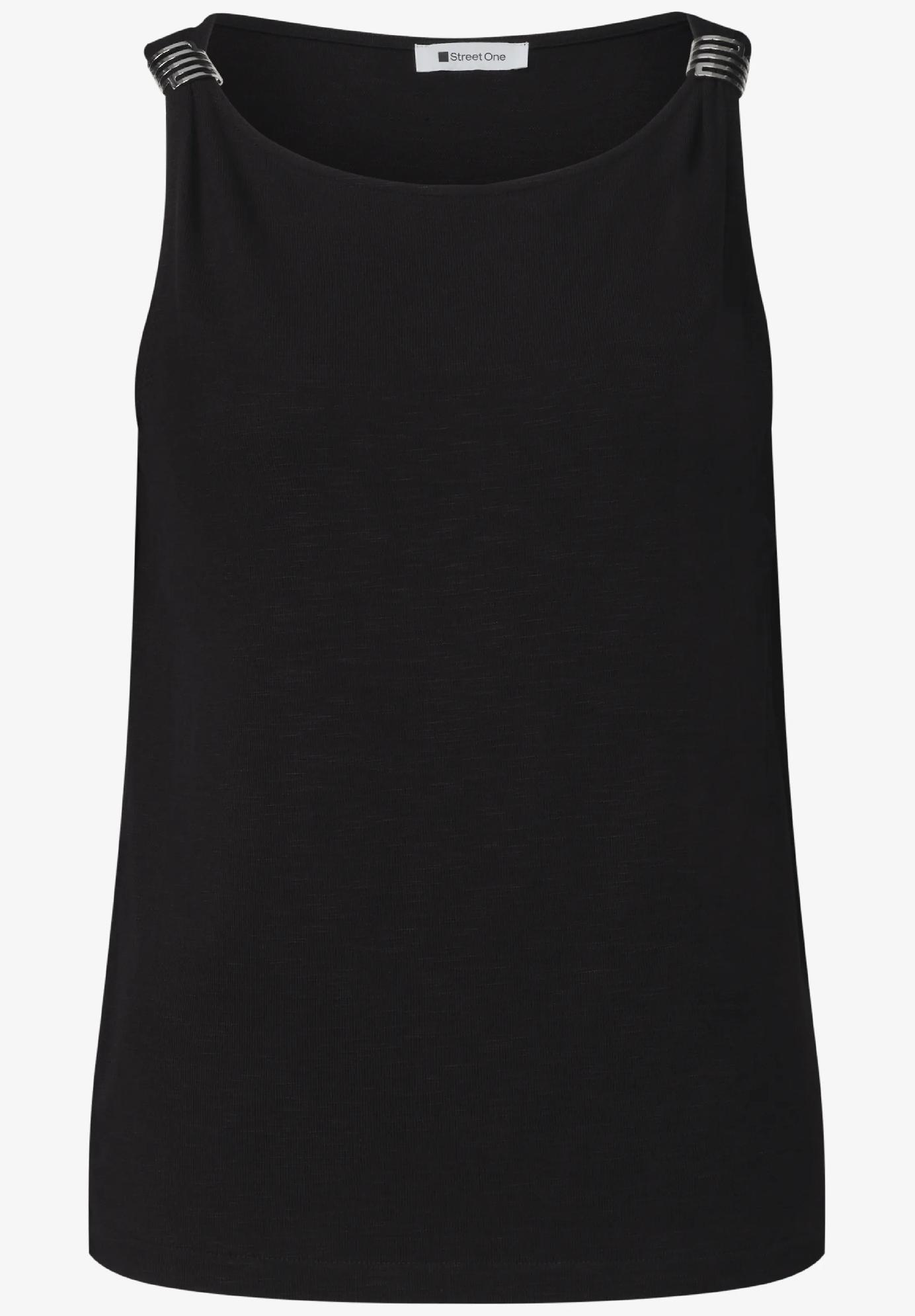 Street One top s lodičkovým výstrihom a detailom na ramenách, čie