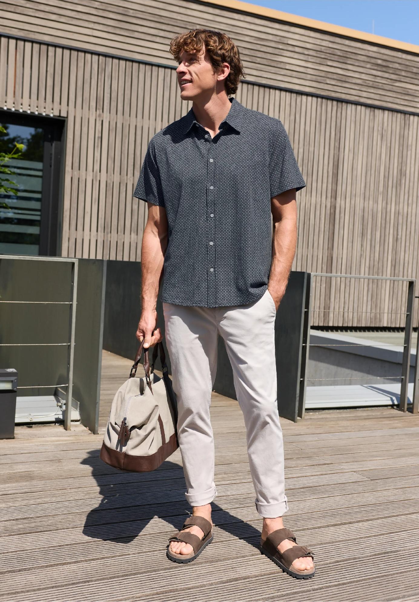 Street One MEN košeľa s krátkym rukávom a potlačou REGULAR FIT