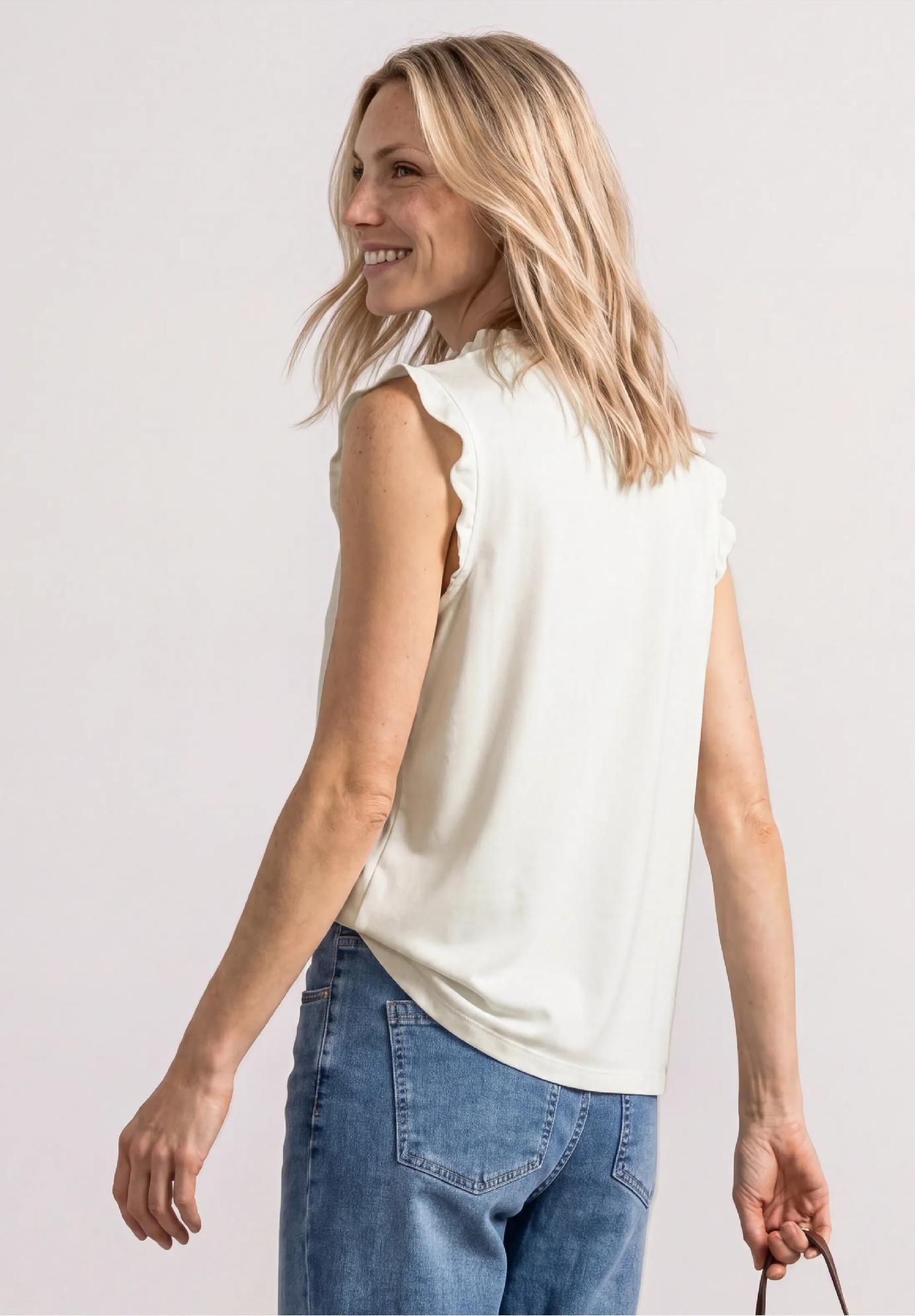 Street One top s textúrovanou zmesou a háčkovanými detailmi, smo