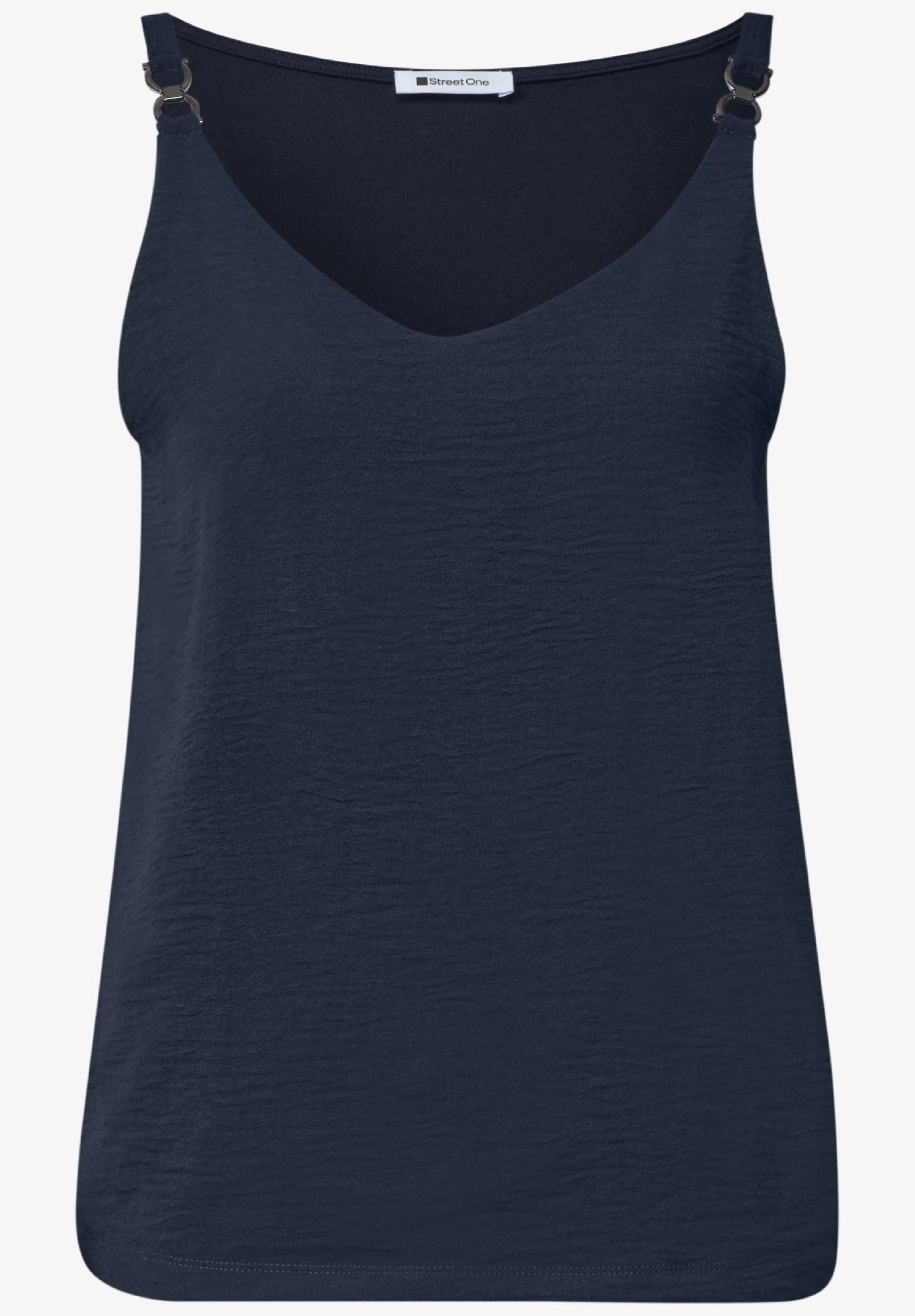 Street One top s výstrihom do V a ozdobným detailom, mod
