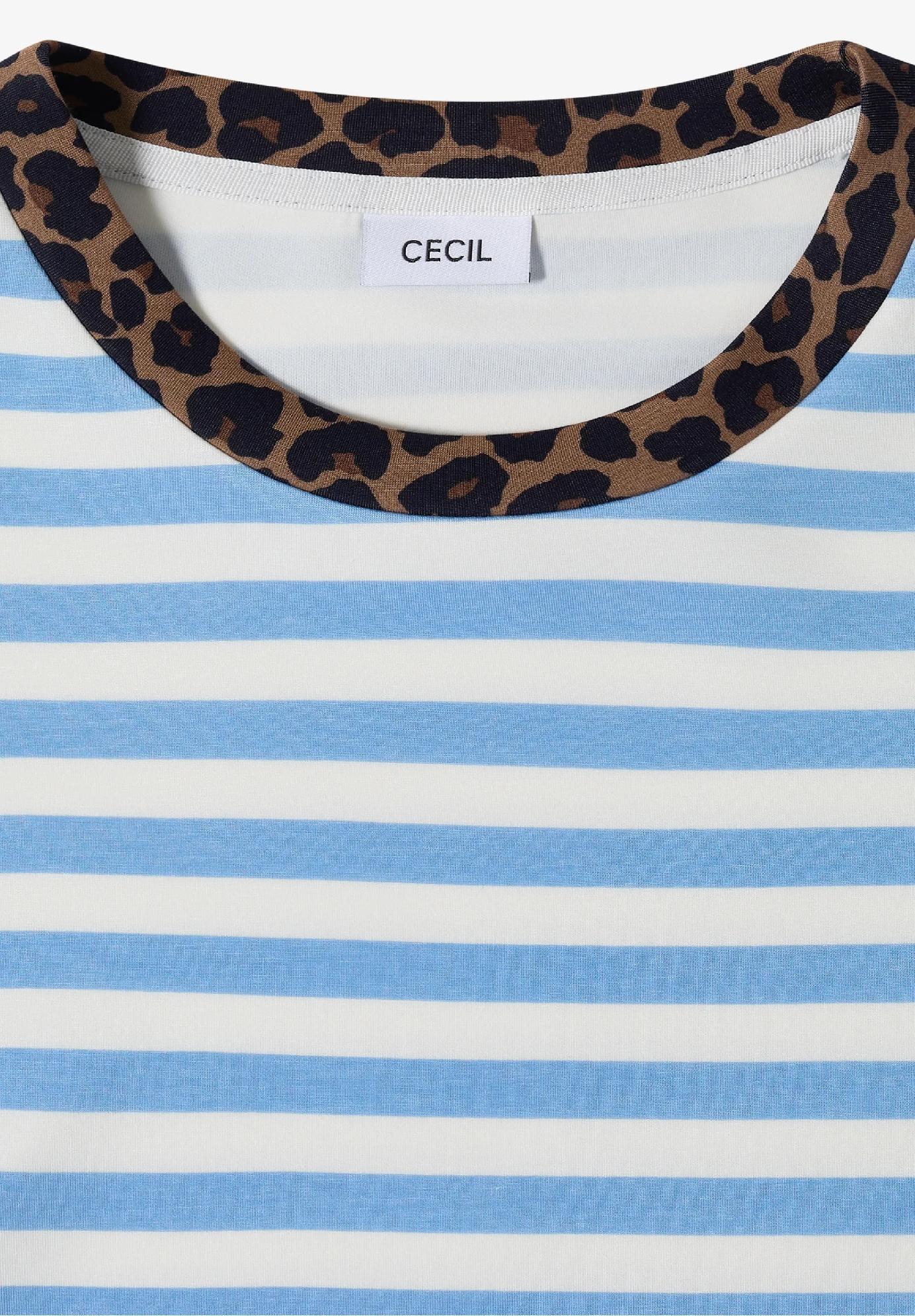 CECIL tričko s okrúhlym výstrihom a leopardím vzorom