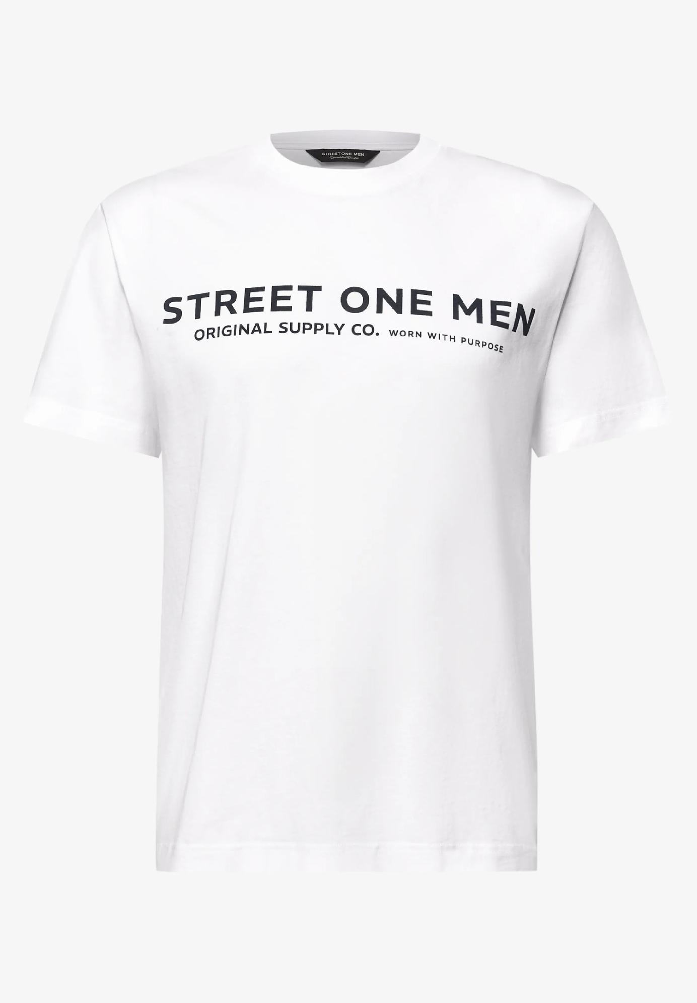 Street One MEN tričko s potlačou loga, bie