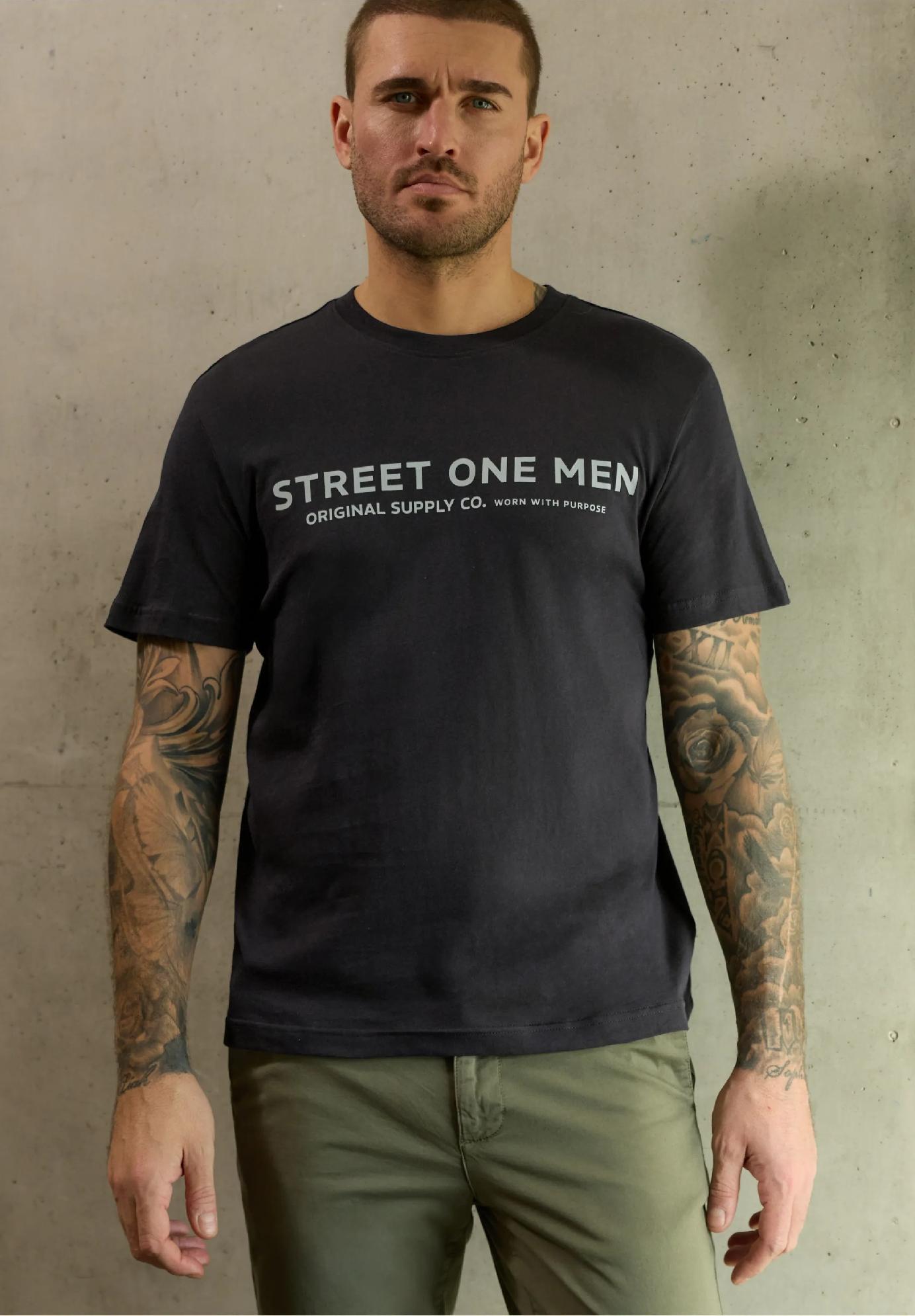 Street One MEN tričko s potlačou loga, čie