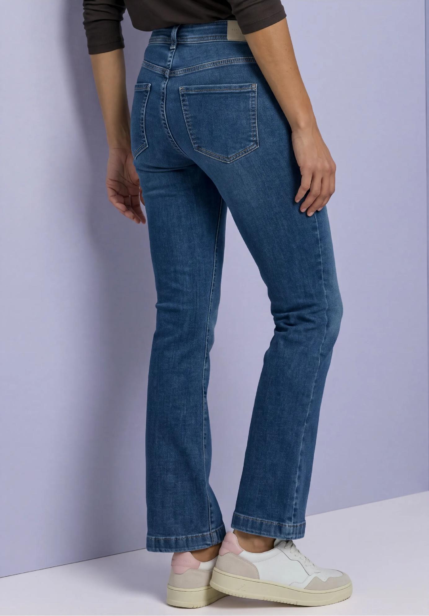 Street One džínsy s vysokým pásom a rozšírenými nohavicami v štýle Slim Fit BLAIRE