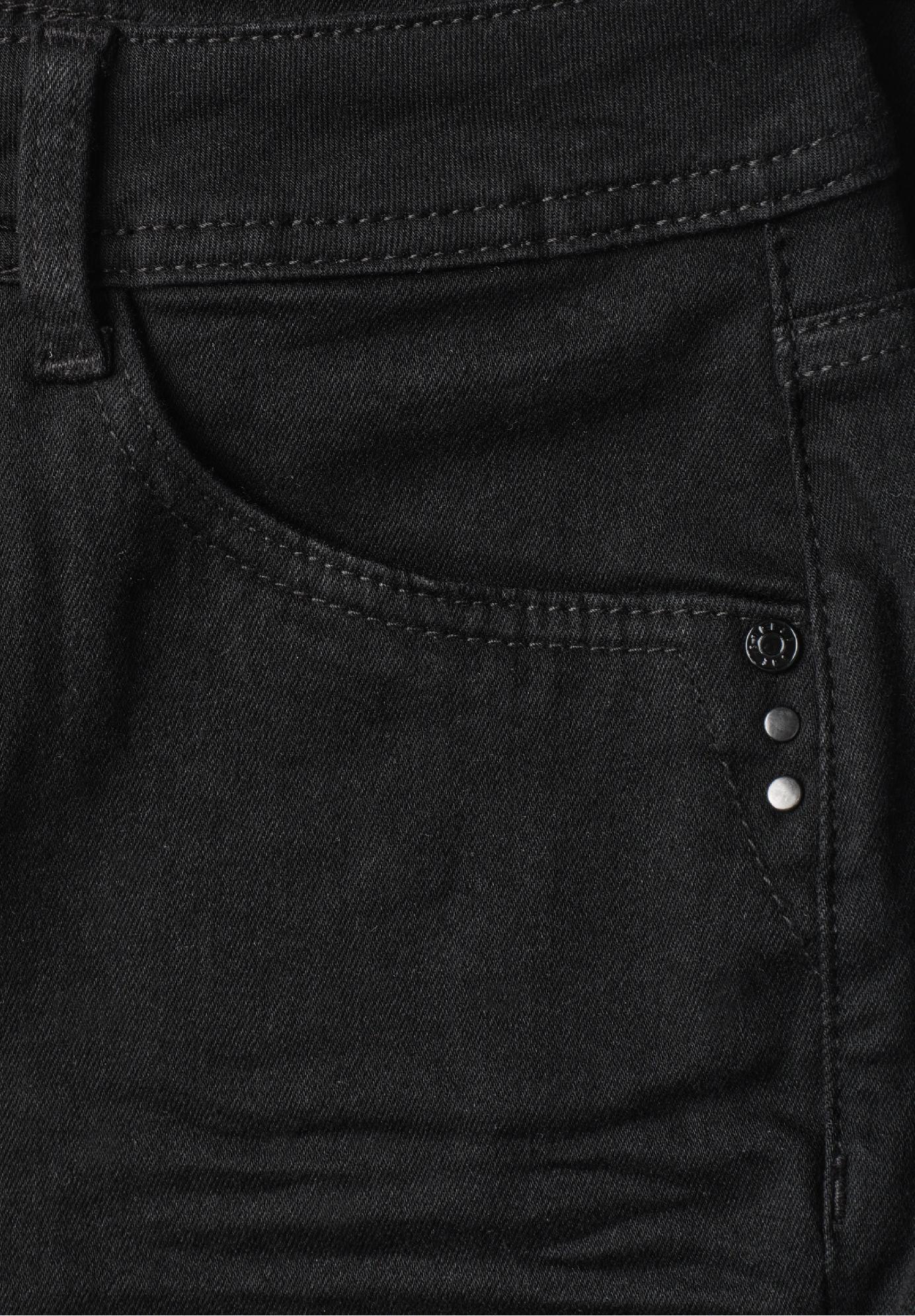 Street One džínsy s vysokým pásom a rozšírenými nohavicami v štýle Slim Fit BLAIRE, čier