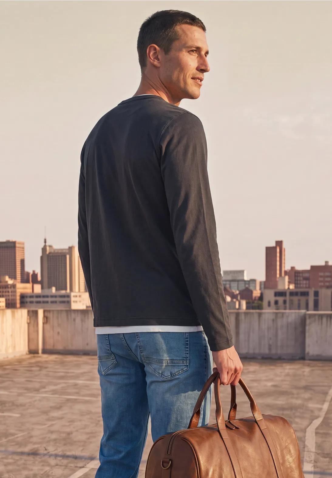 Street One MEN tričko Henley v 2-v-1 vzhľade, mod