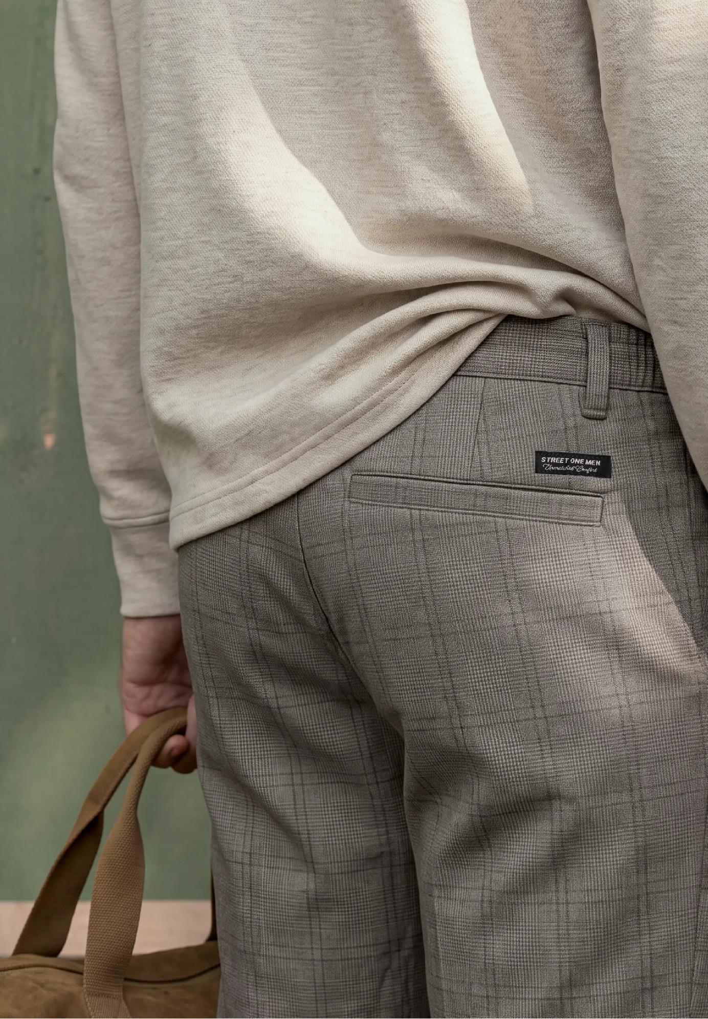 Street One MEN džersejové chino nohavice s flexibilným pásom