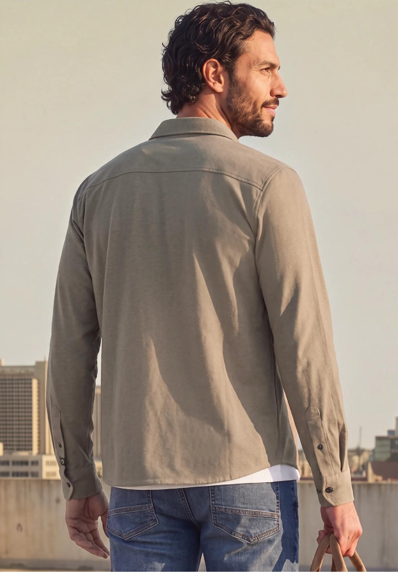 Street One MEN džersejová košeľa s dlhým rukávom REGULAR FIT