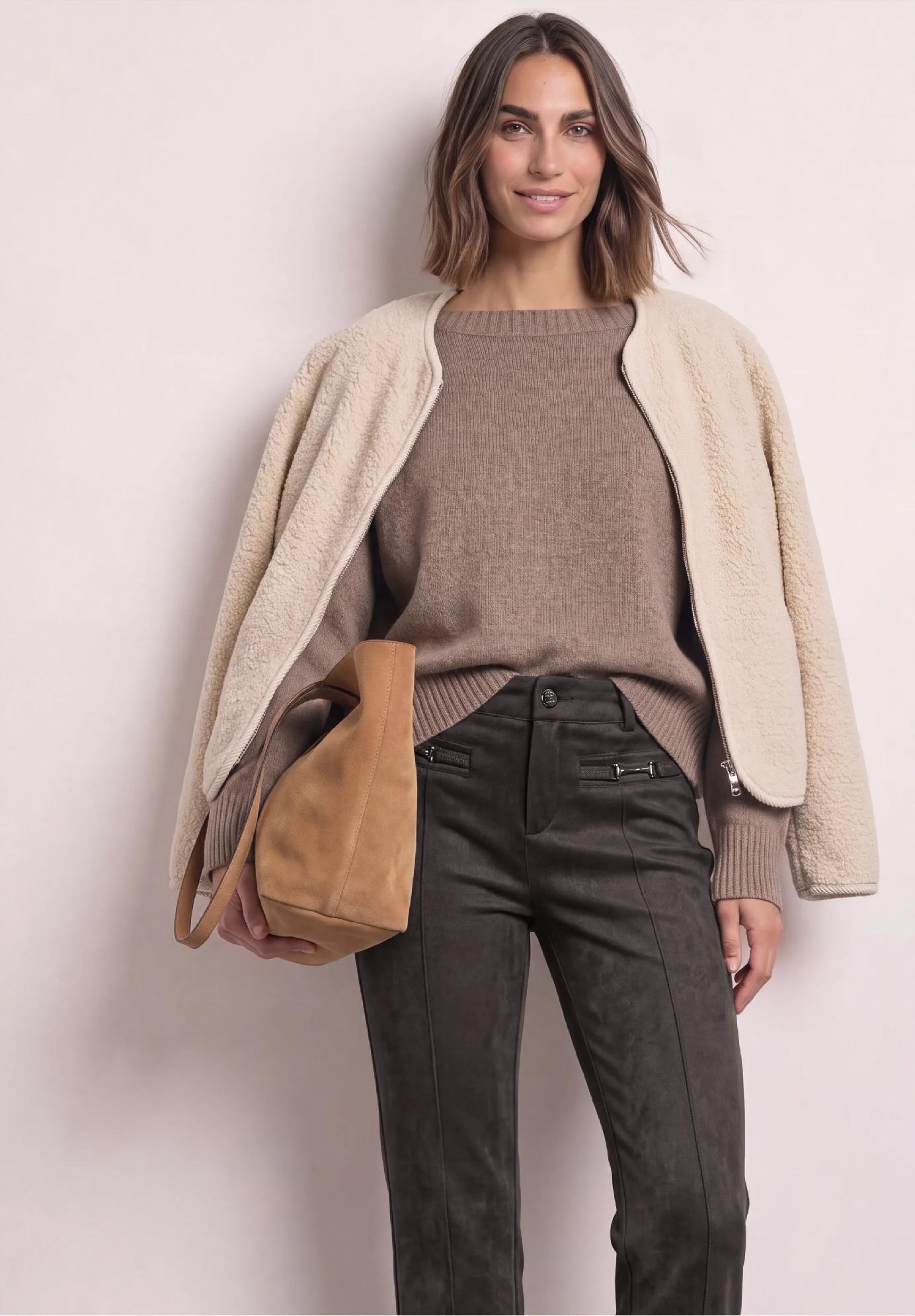 Street One bootcut nohavice z velúru s úzkym strihom