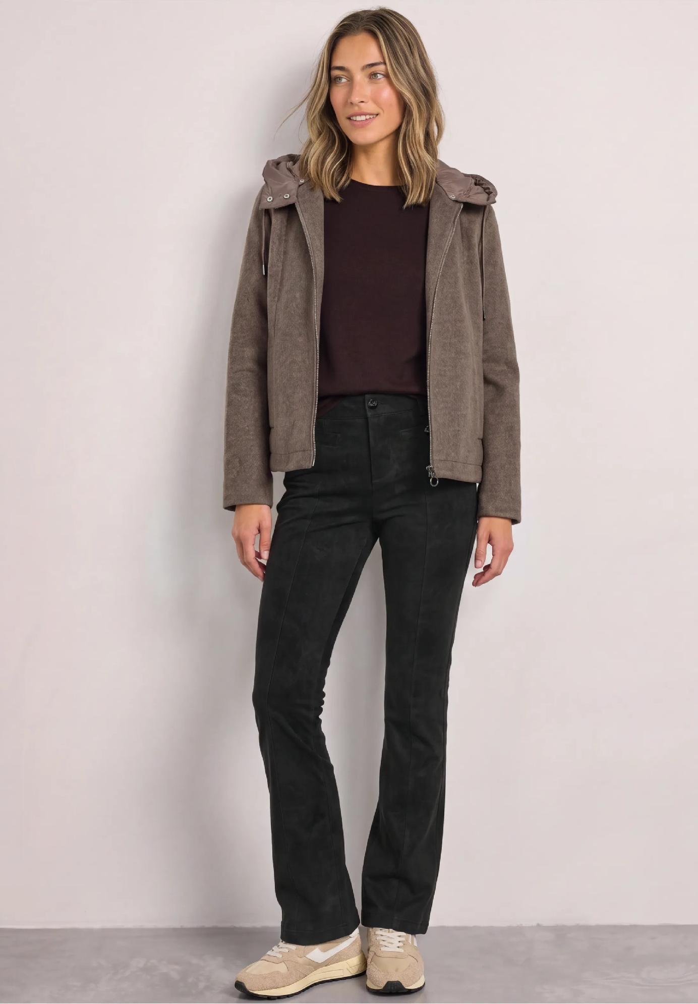 Street One nohavice s vysokým pásom a úzkym strihom, bootcut, BONNY