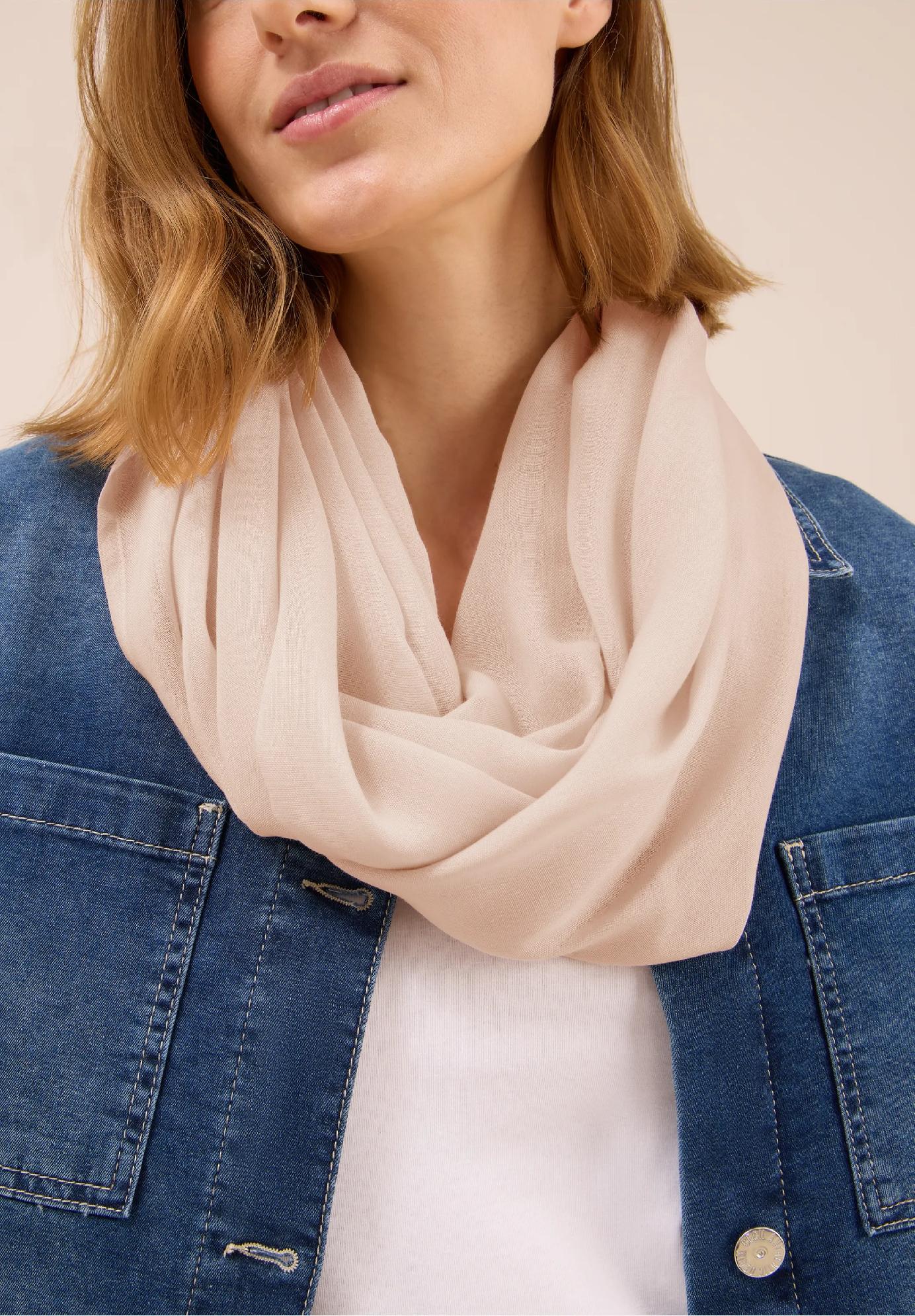 CECIL jednofarebná šatka, LOOP, bež