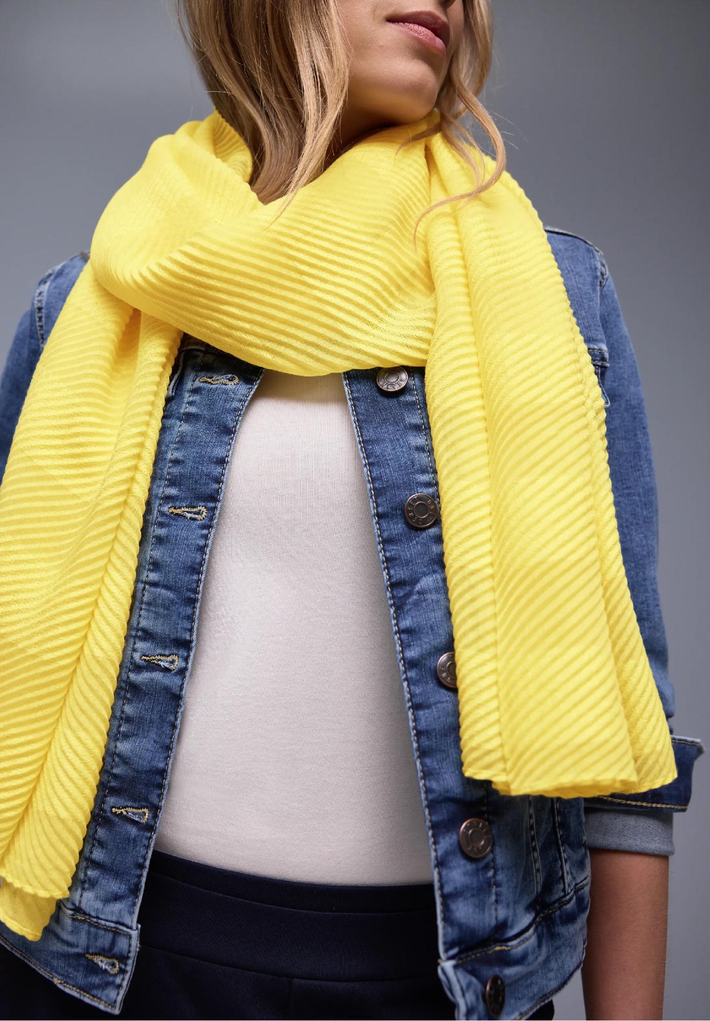 Street One pruhovaná šatka, žlt