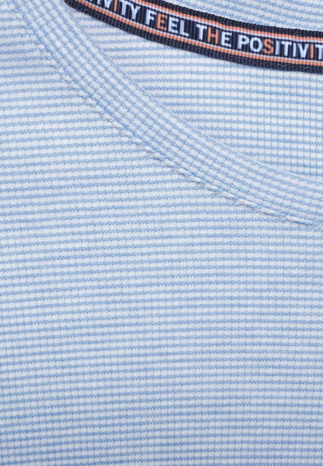 CECIL tričko s rebrovanými pruhmi, modré