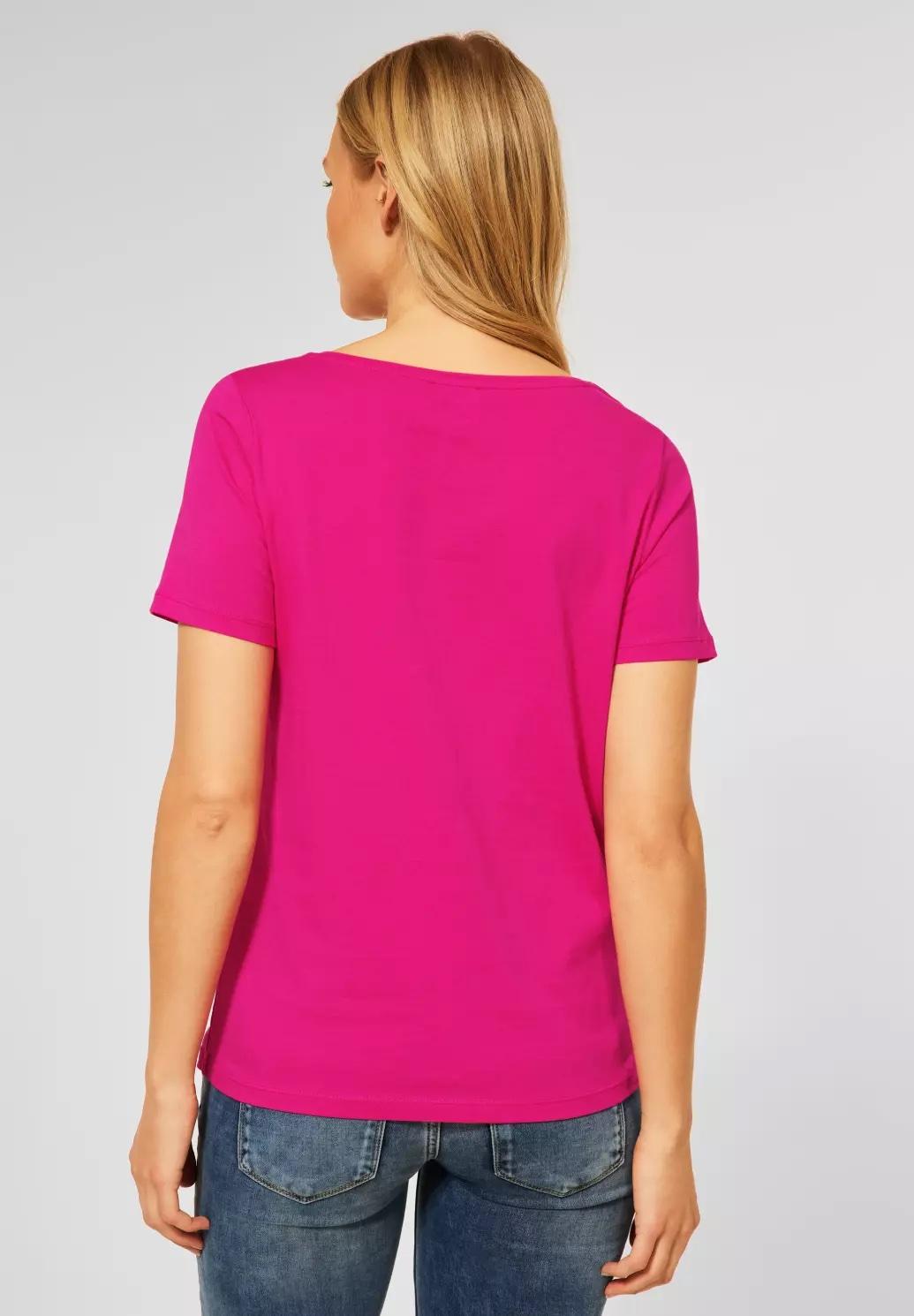 Street One tričko s fóliovou potlačou, bautiful, pink
