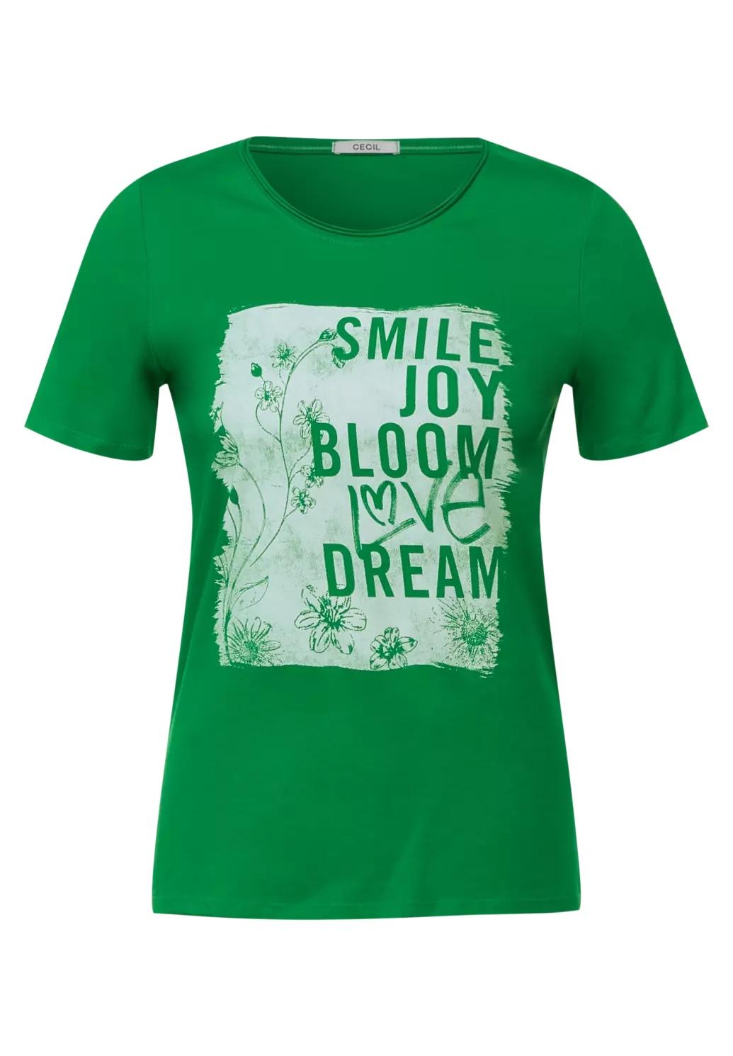 CECIL tričko s fototlačou, SMILE, zel.