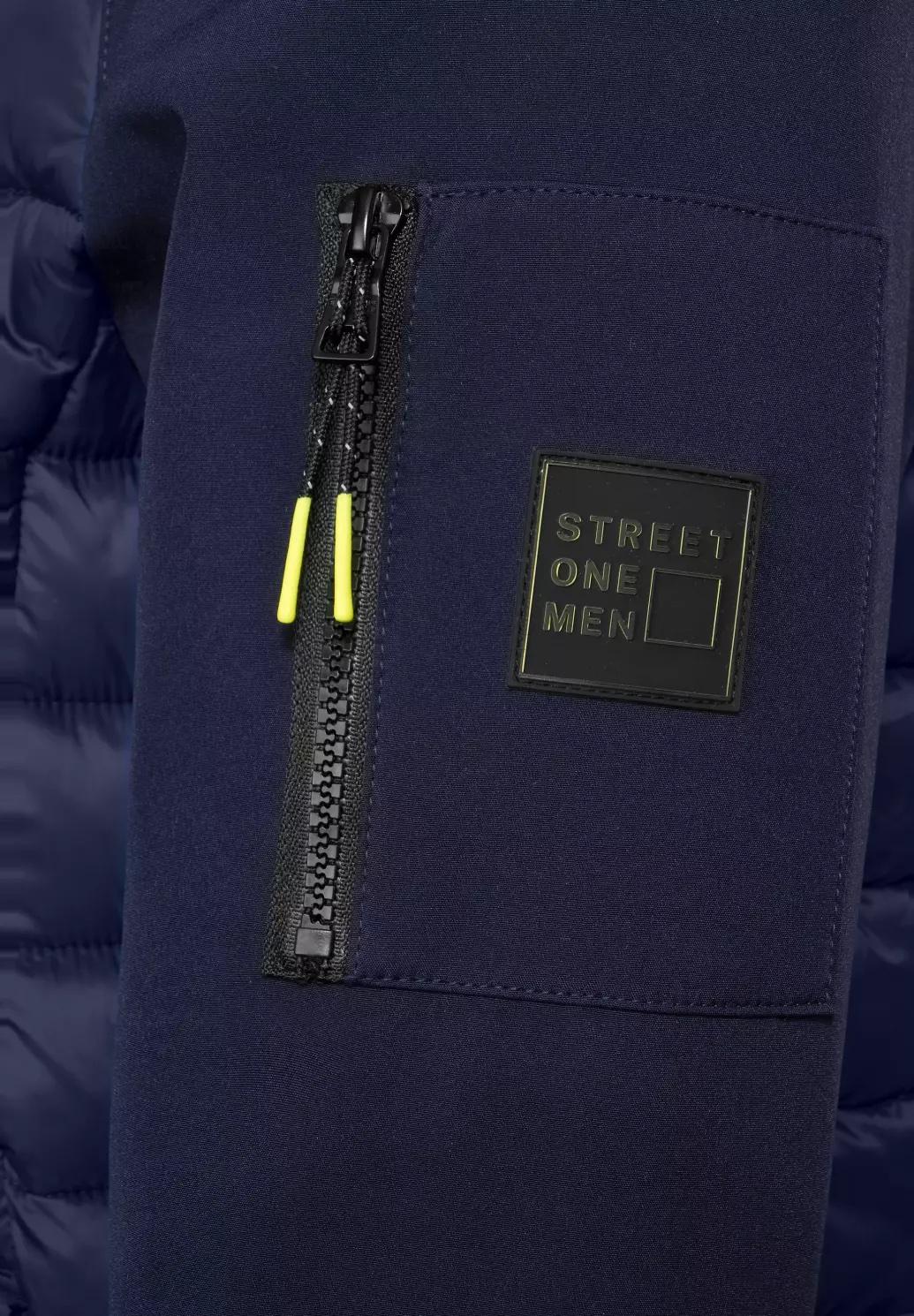 Street One MEN ľahký bluzón s prešívaním, modrý