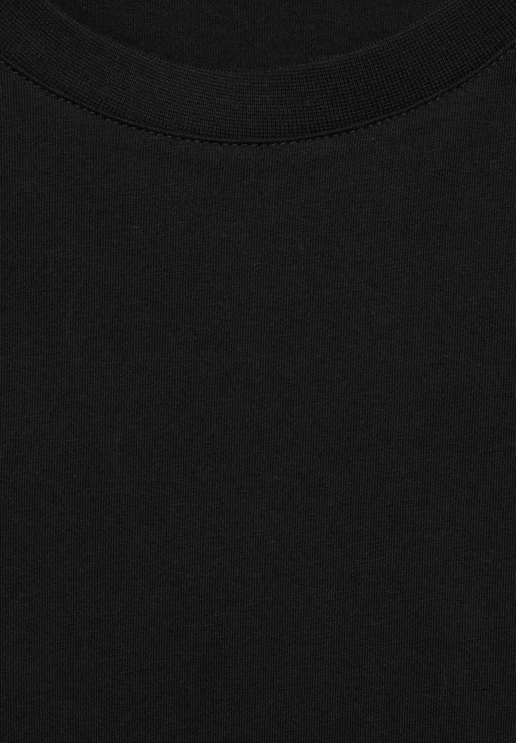 Street One MEN basic tričko, kr. rukáv, čierne