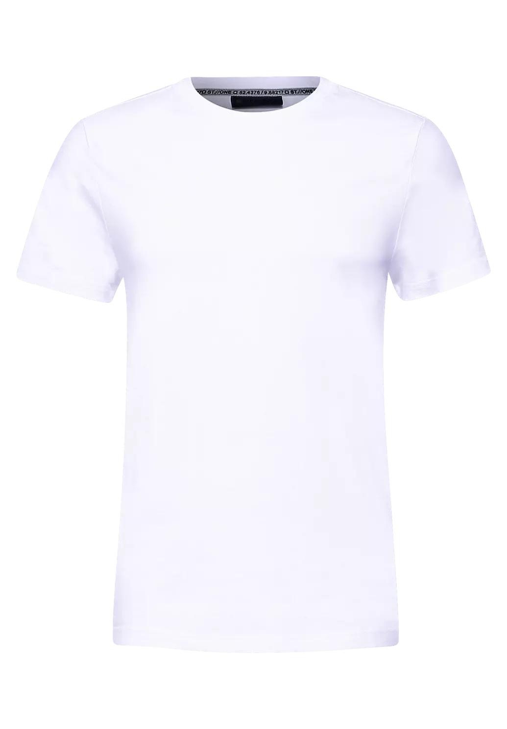 Street One MEN basic tričko, kr. rukáv, biele