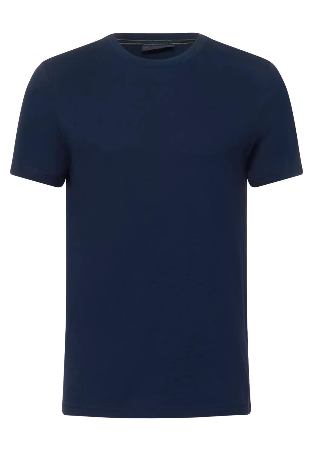 Street One MEN basic tričko, kr. rukáv, t-modré