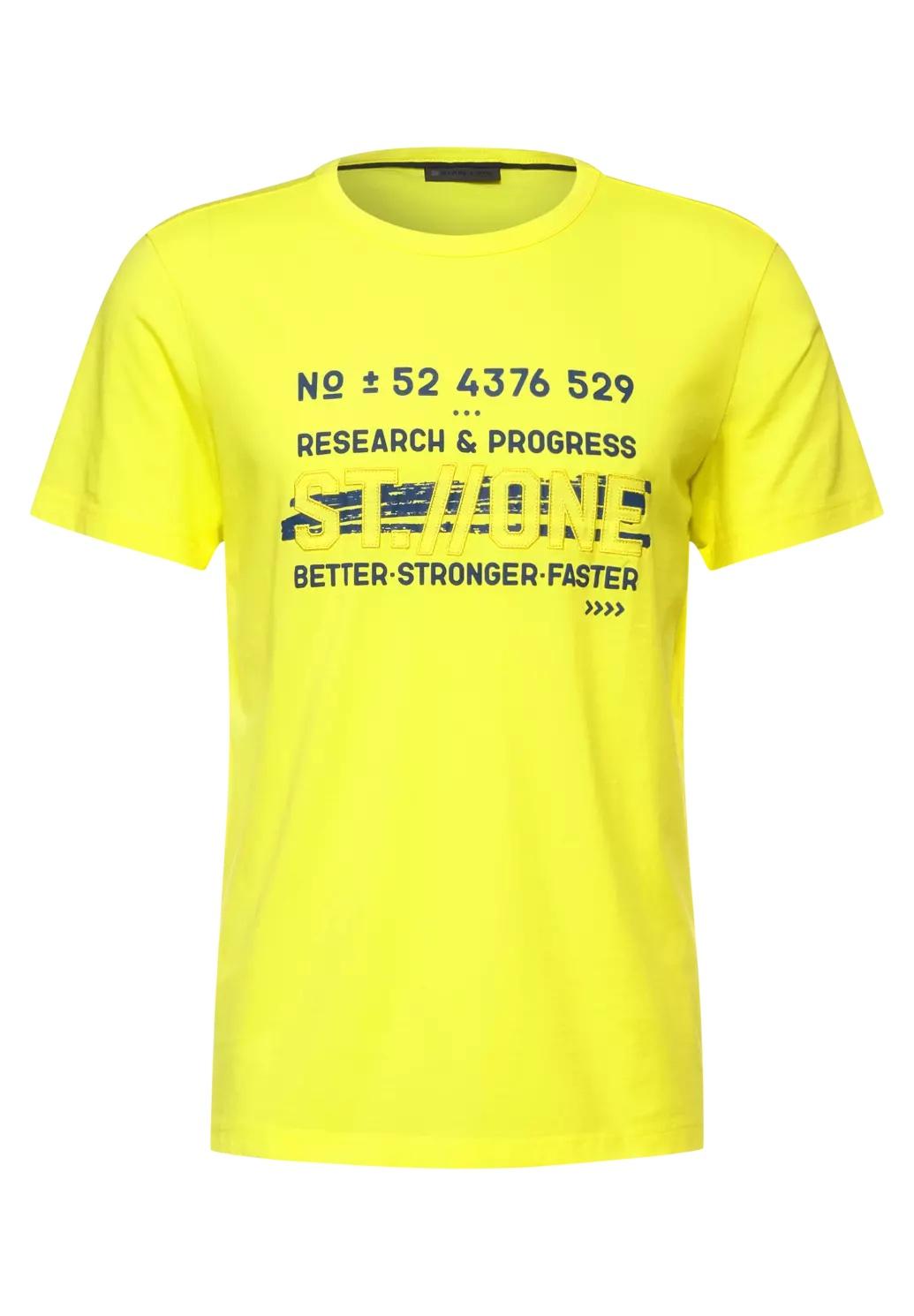 Street One MEN tričko s nápismi, žlté