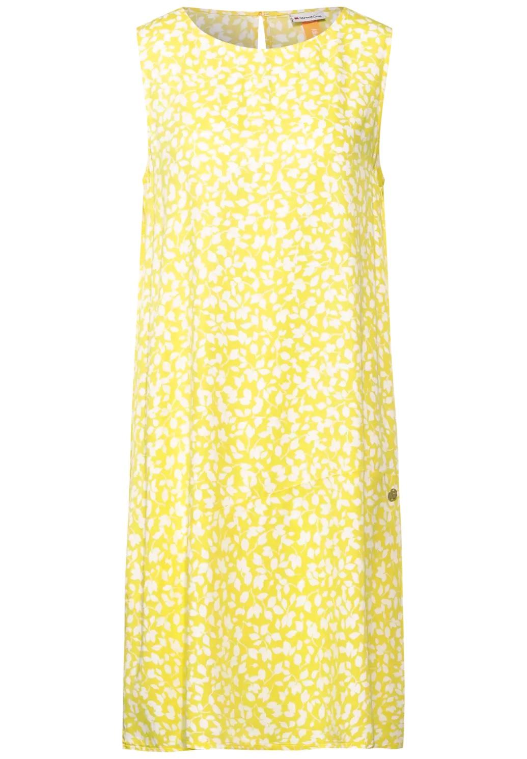 Street One šaty s potlačou listov, žlt.