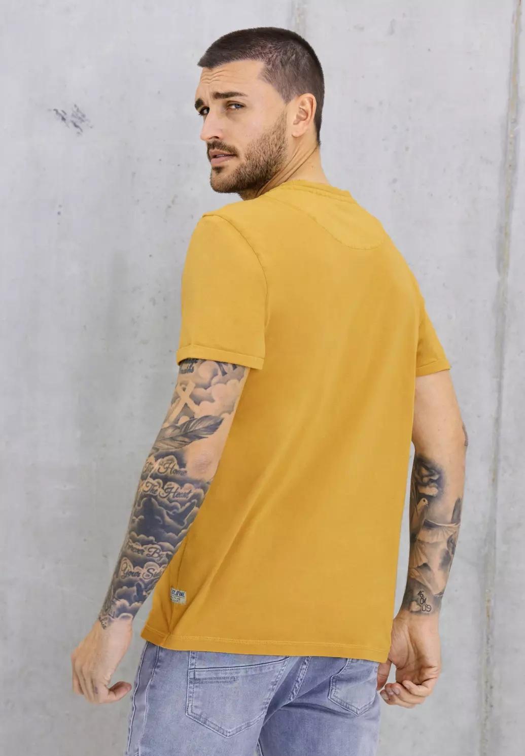 Street One MEN tričko s náprsným vreckom, žlt.
